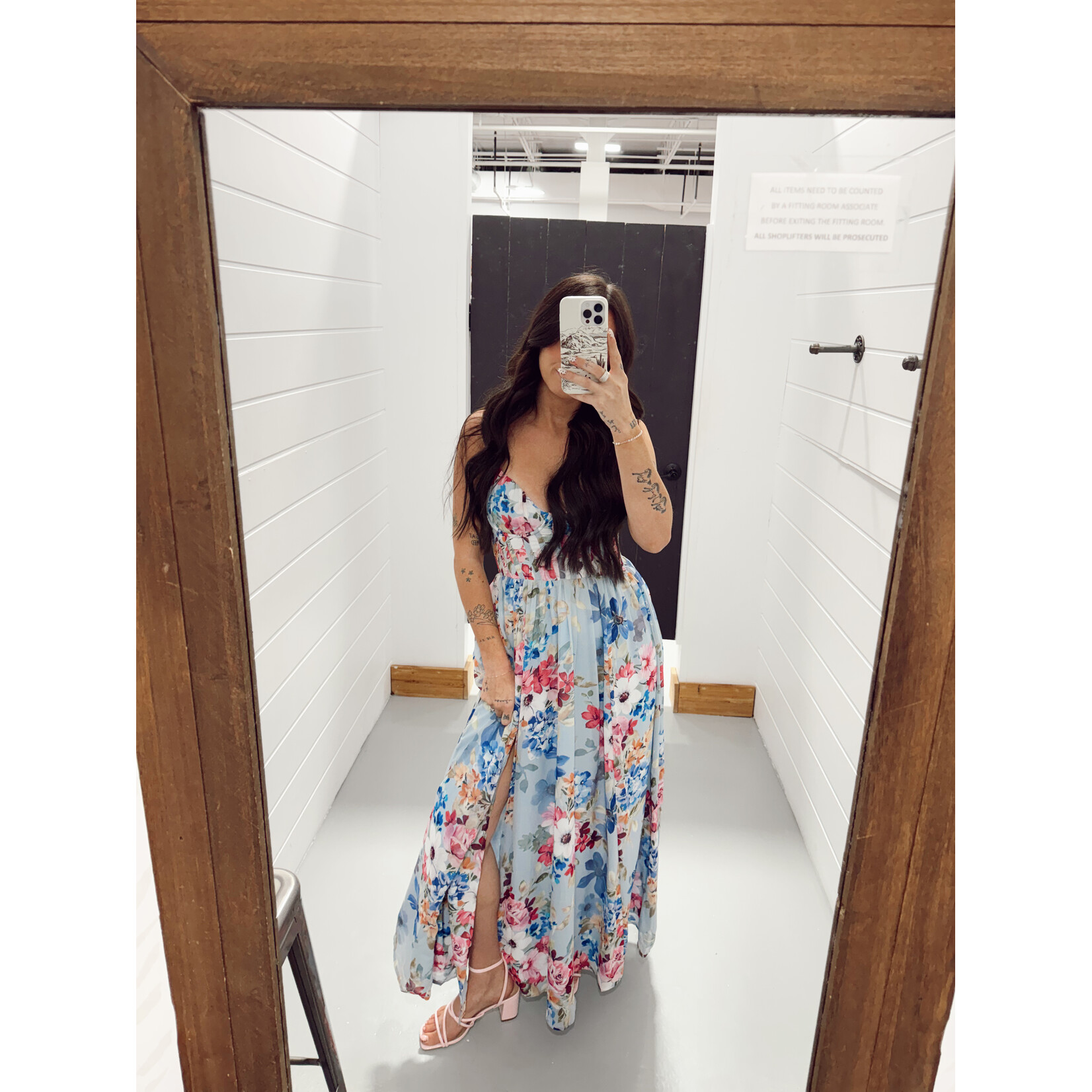 Corset Floral Maxi Dress