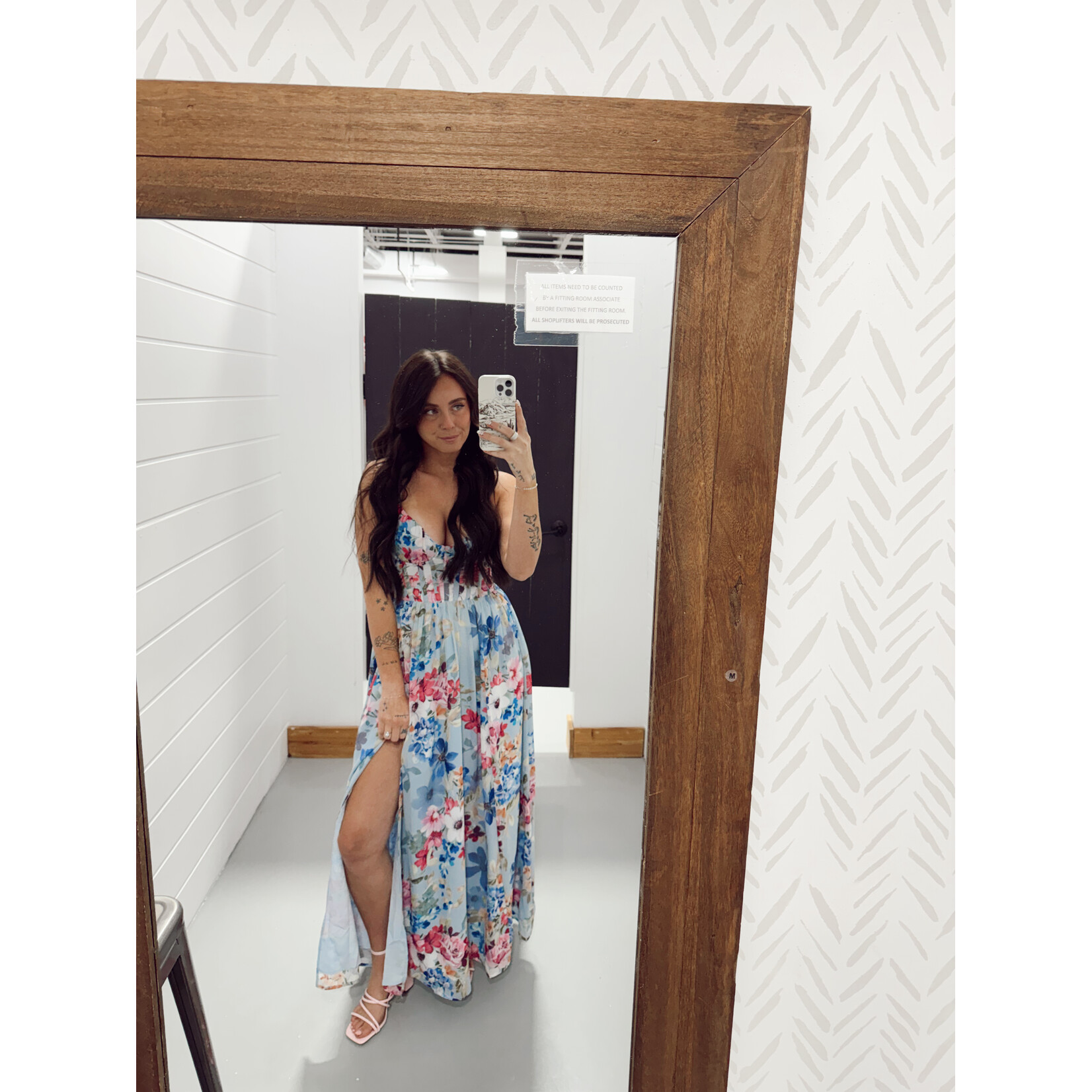 Corset Floral Maxi Dress