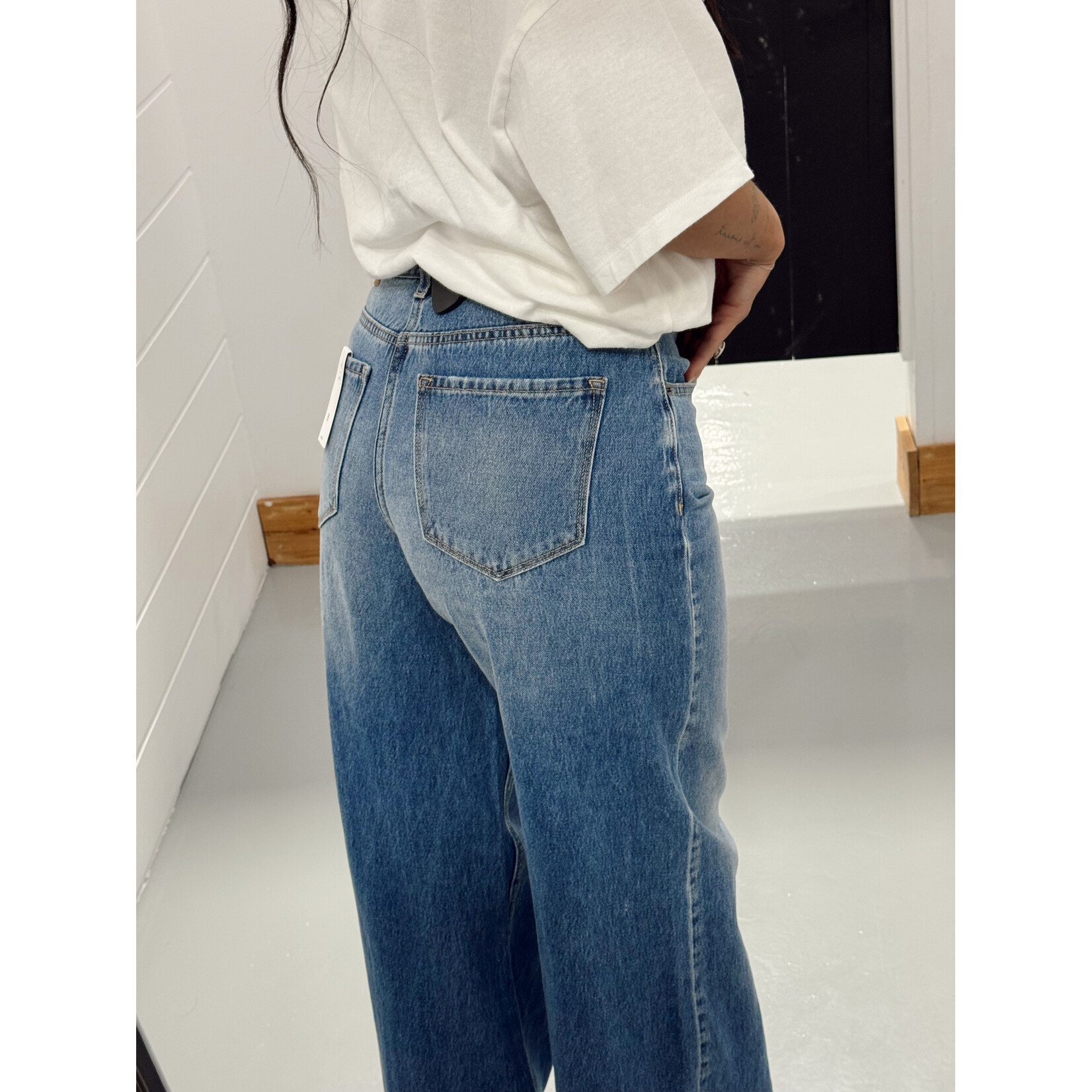 High Rise Wide Leg Folded Waistband