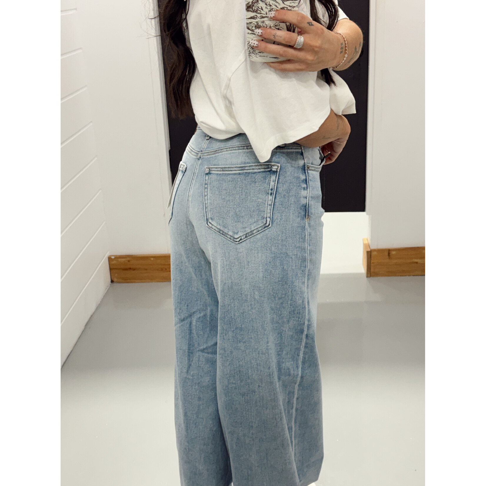 Hidden Brand Clean Stretch High Rise Wide Leg