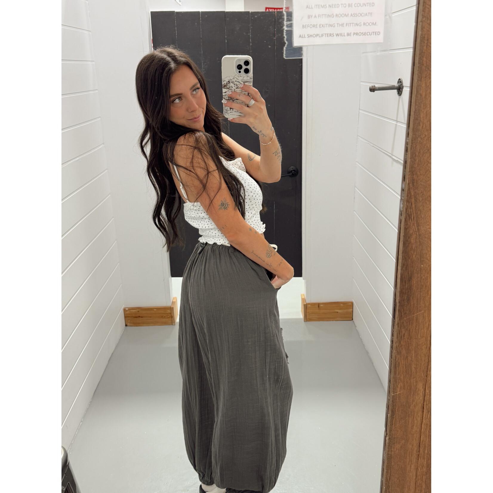 Star Patch Linen Joggers