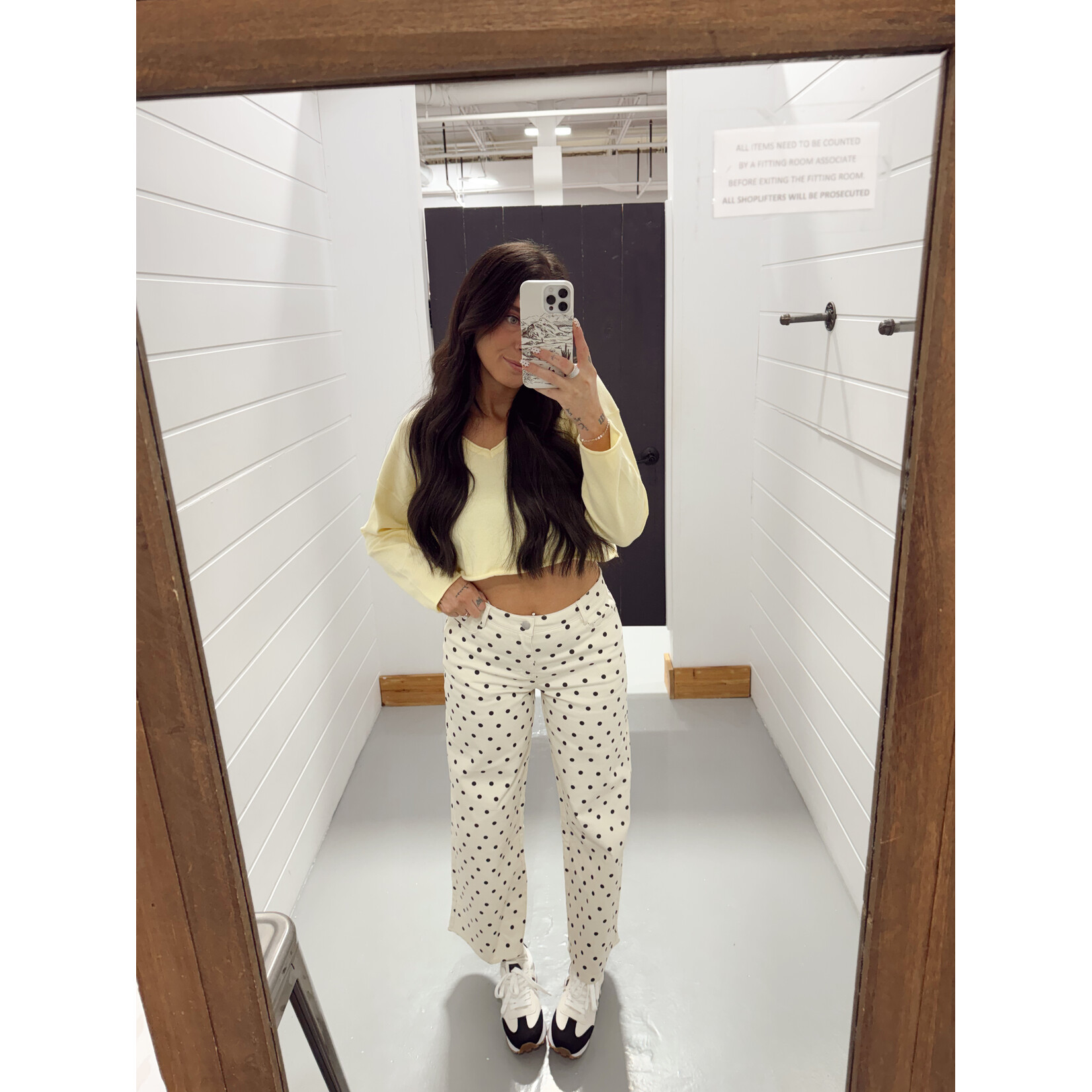 Drop Shoulder V Neck Cropped Sweater