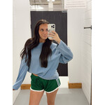Low Waist Lace Trim Track Shorts