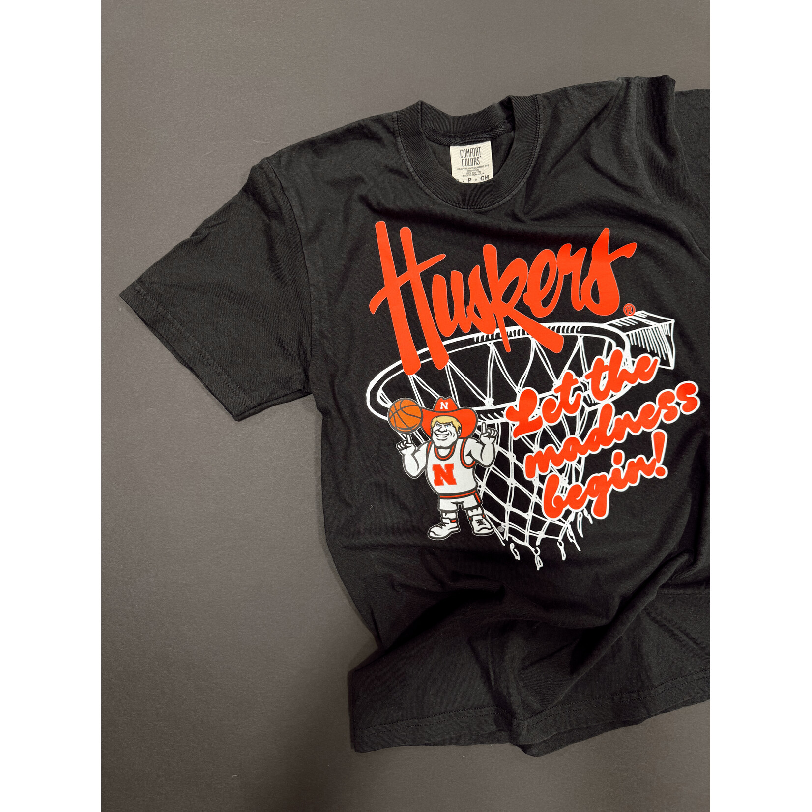comfort colors Let The Madness Begin Basketball Tee