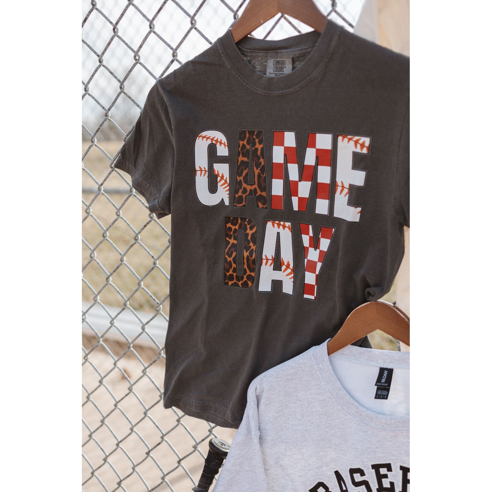 comfort colors Game Day Baseball Pattern Tee
