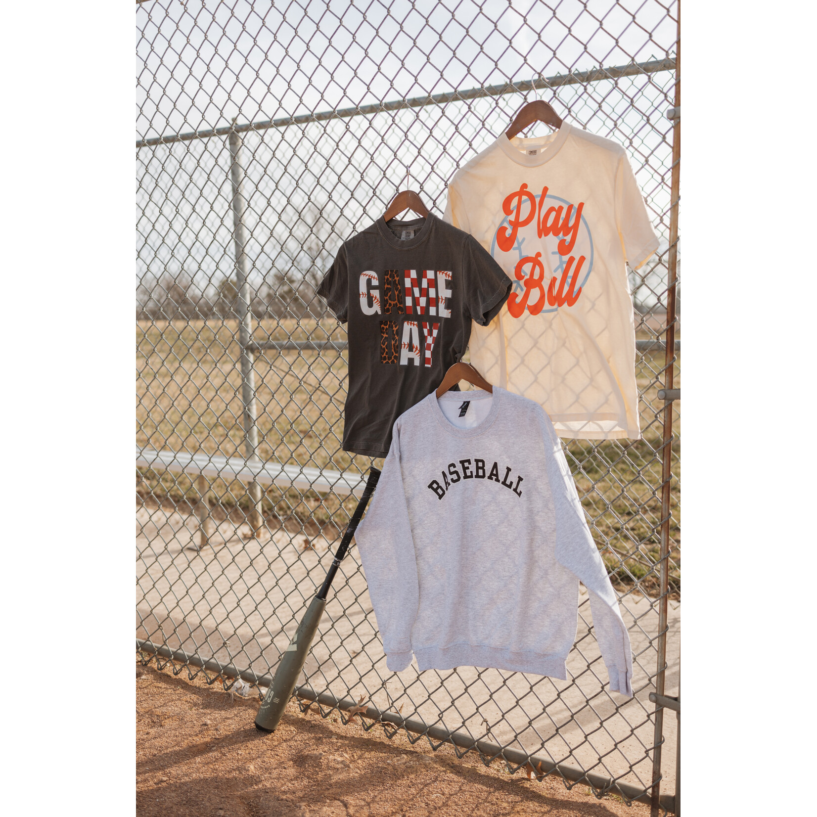 comfort colors Game Day Baseball Pattern Tee