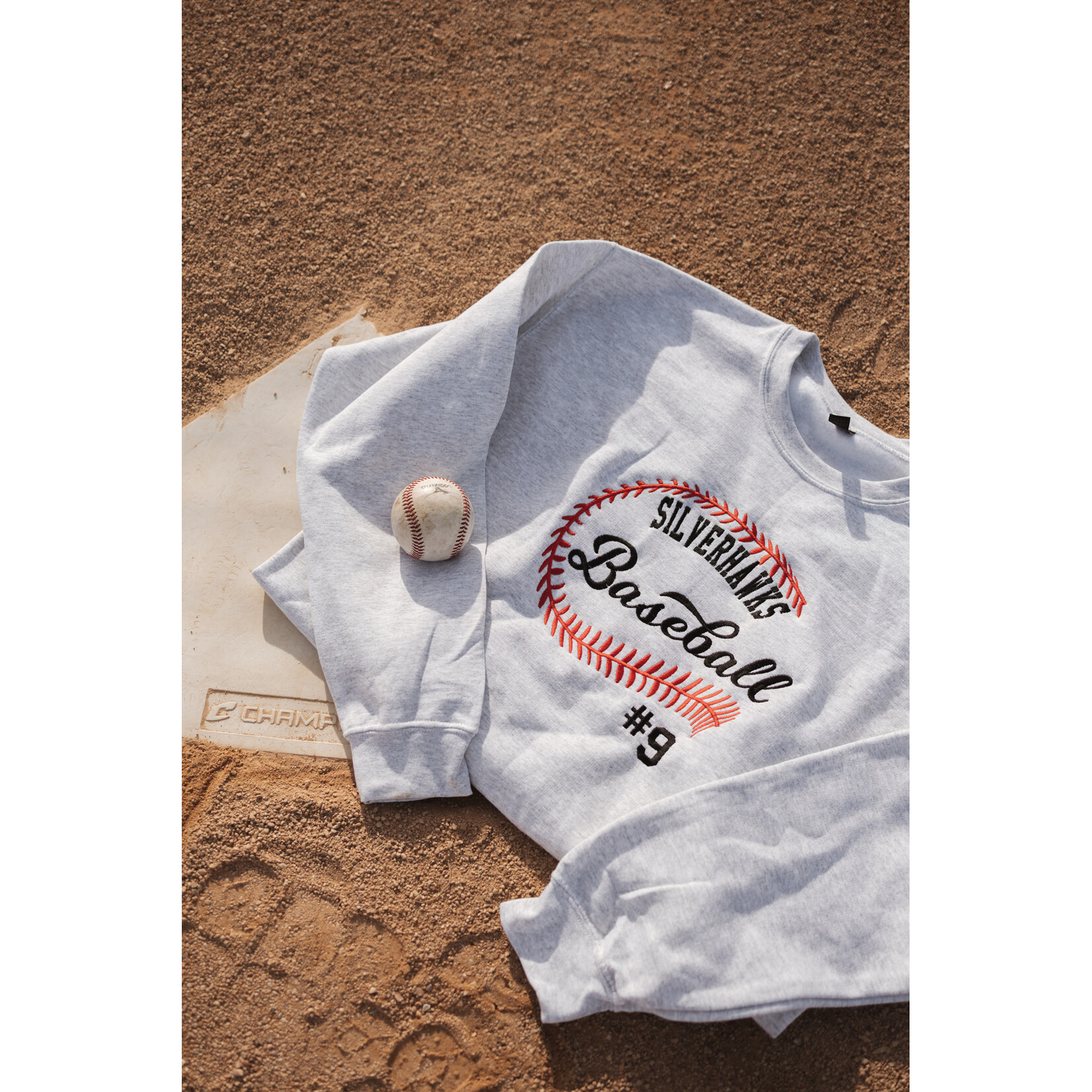 Gildan Custom Baseball Stitching Emb. Crew