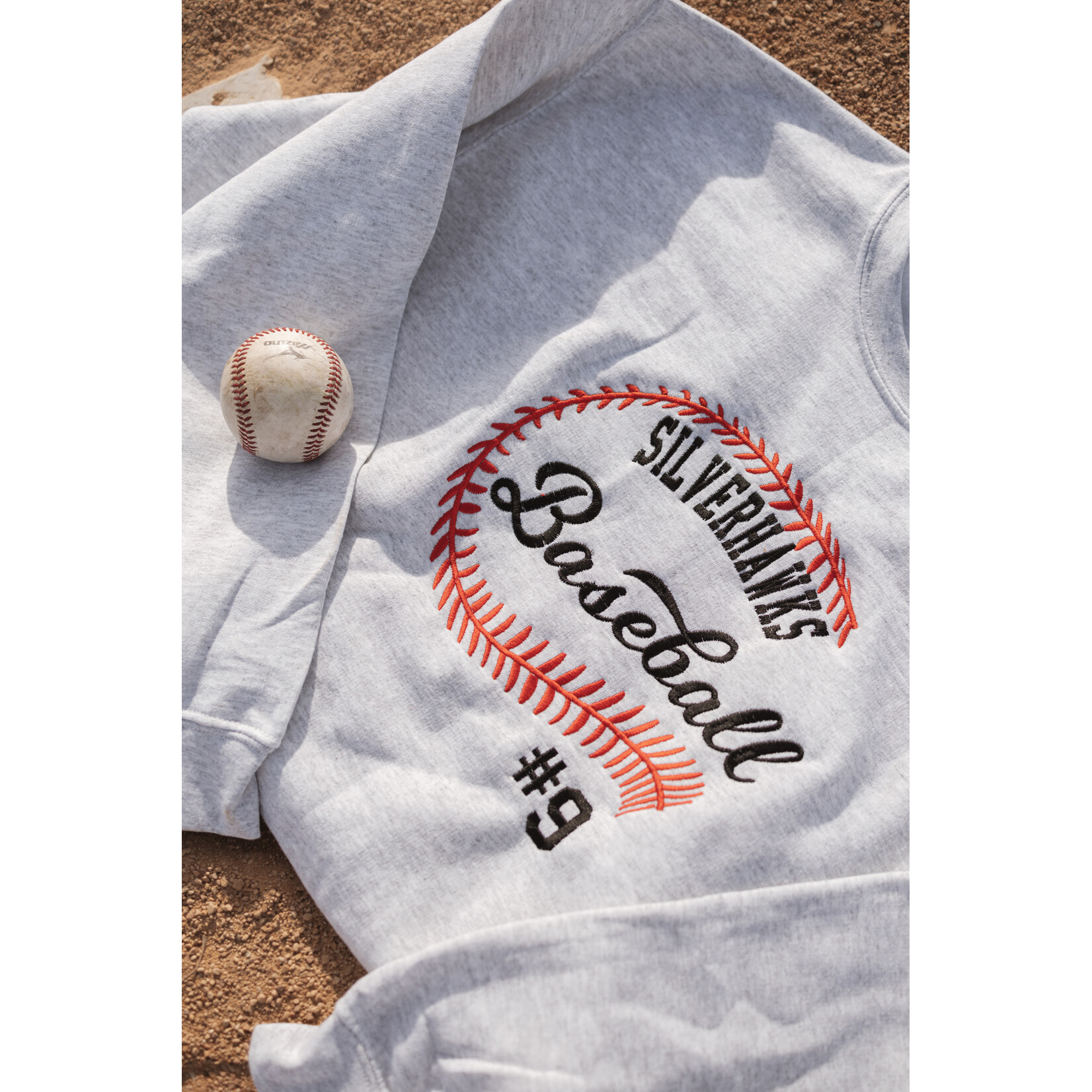 Gildan Custom Baseball Stitching Emb. Crew