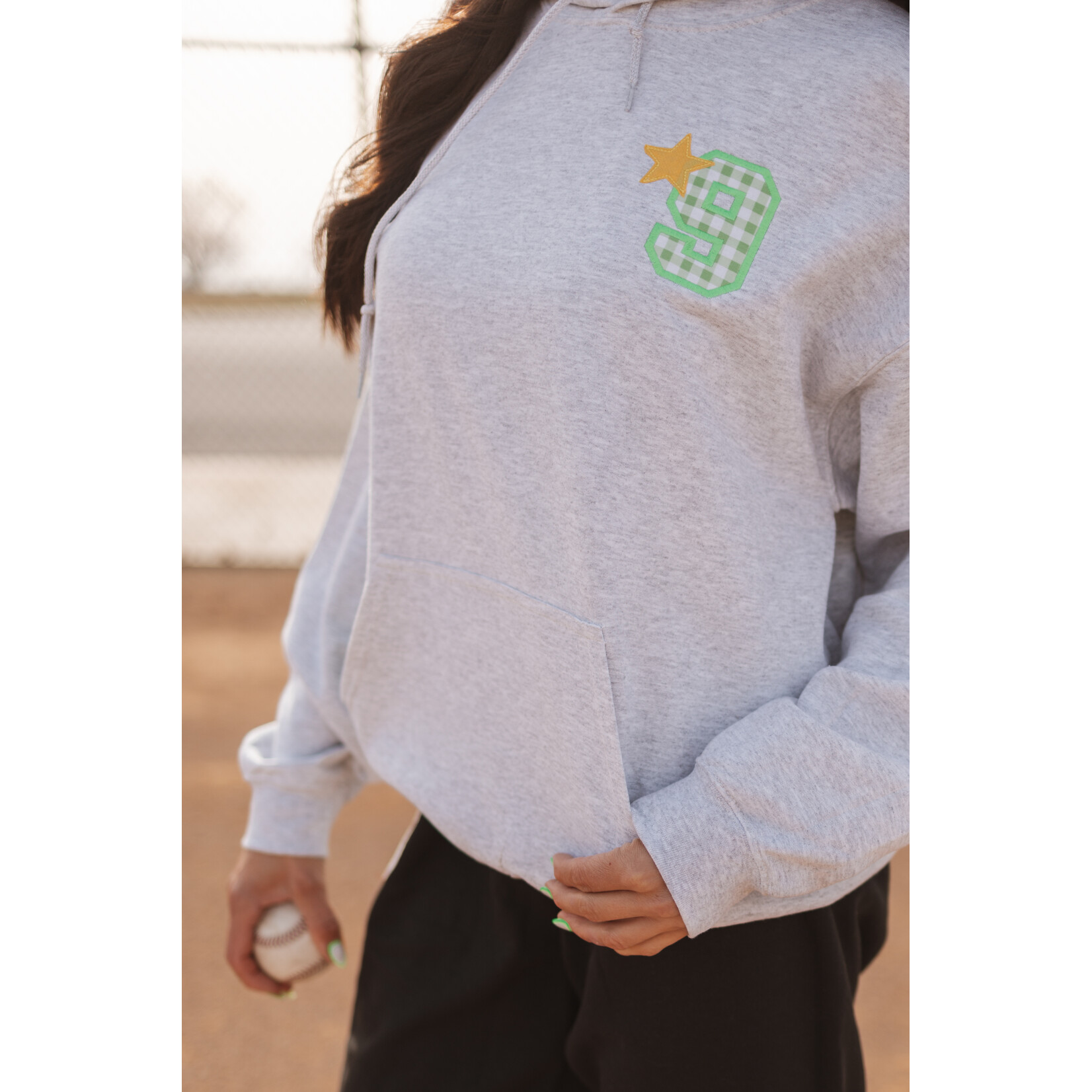 Gildan Custom Fabric Number Embroidered Hoodie