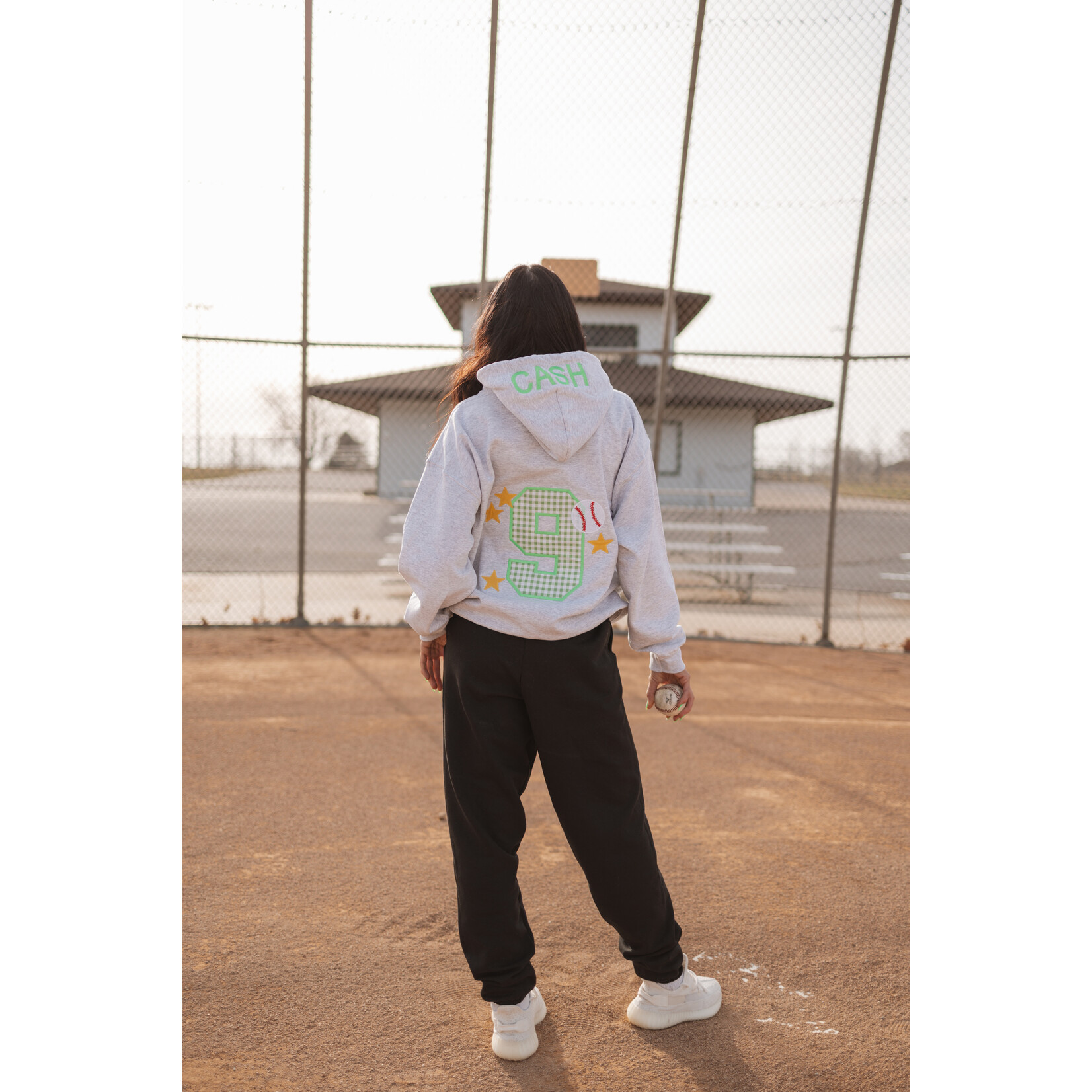 Gildan Custom Fabric Number Embroidered Hoodie