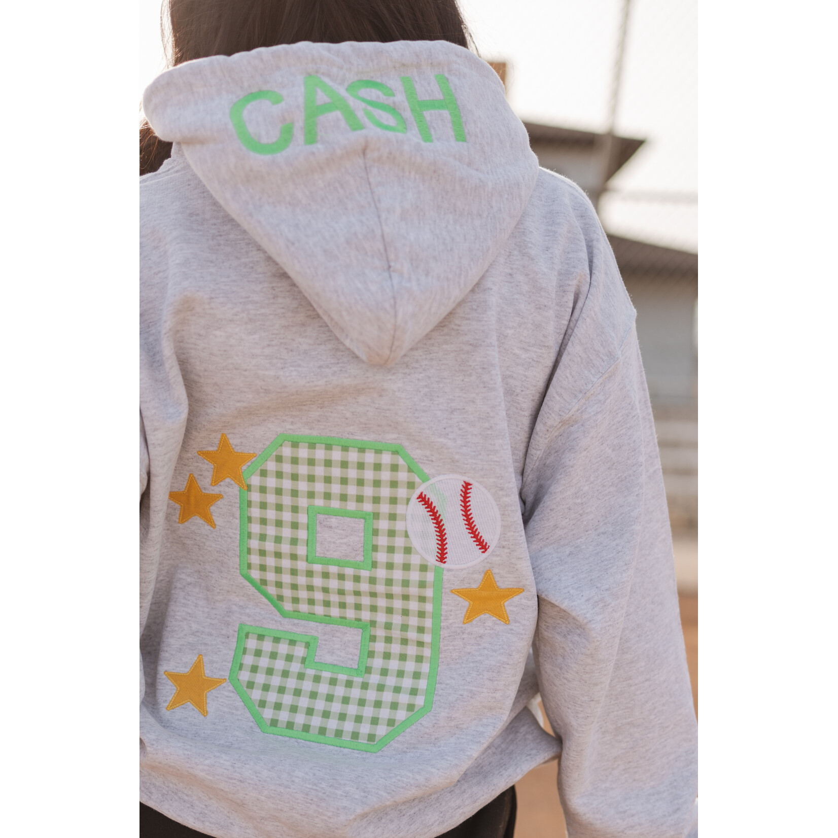 Gildan Custom Fabric Number Embroidered Hoodie