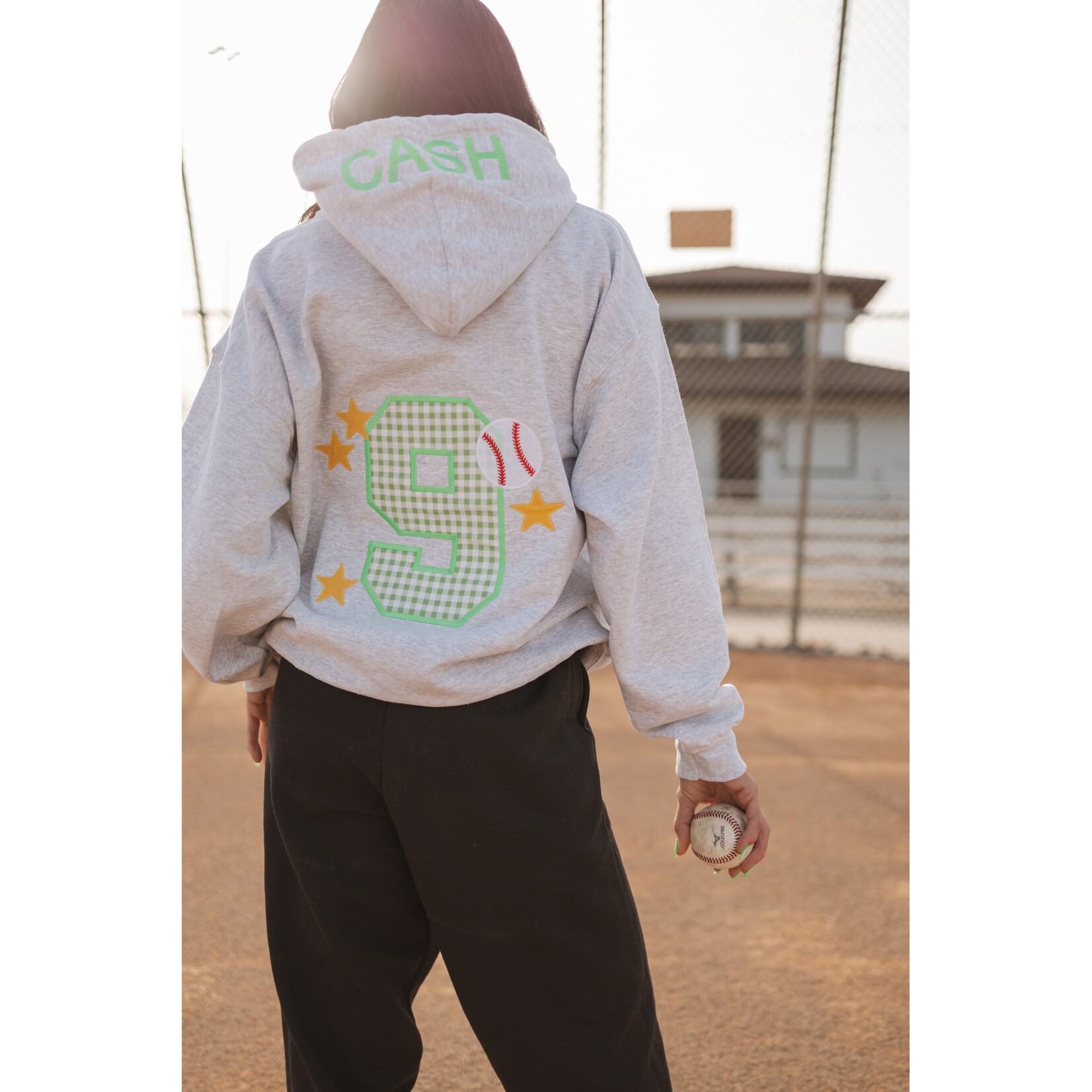 Gildan Custom Fabric Number Embroidered Hoodie