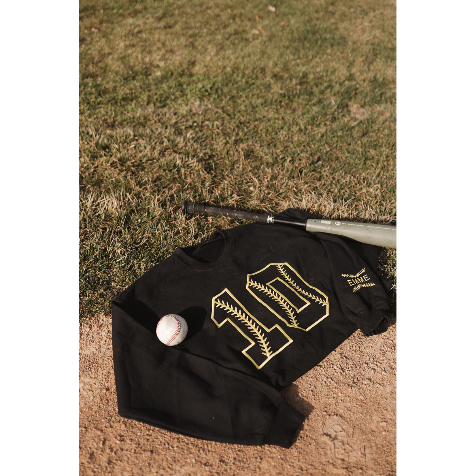 Gildan Custom Number Baseball/Softball Emb. Crew