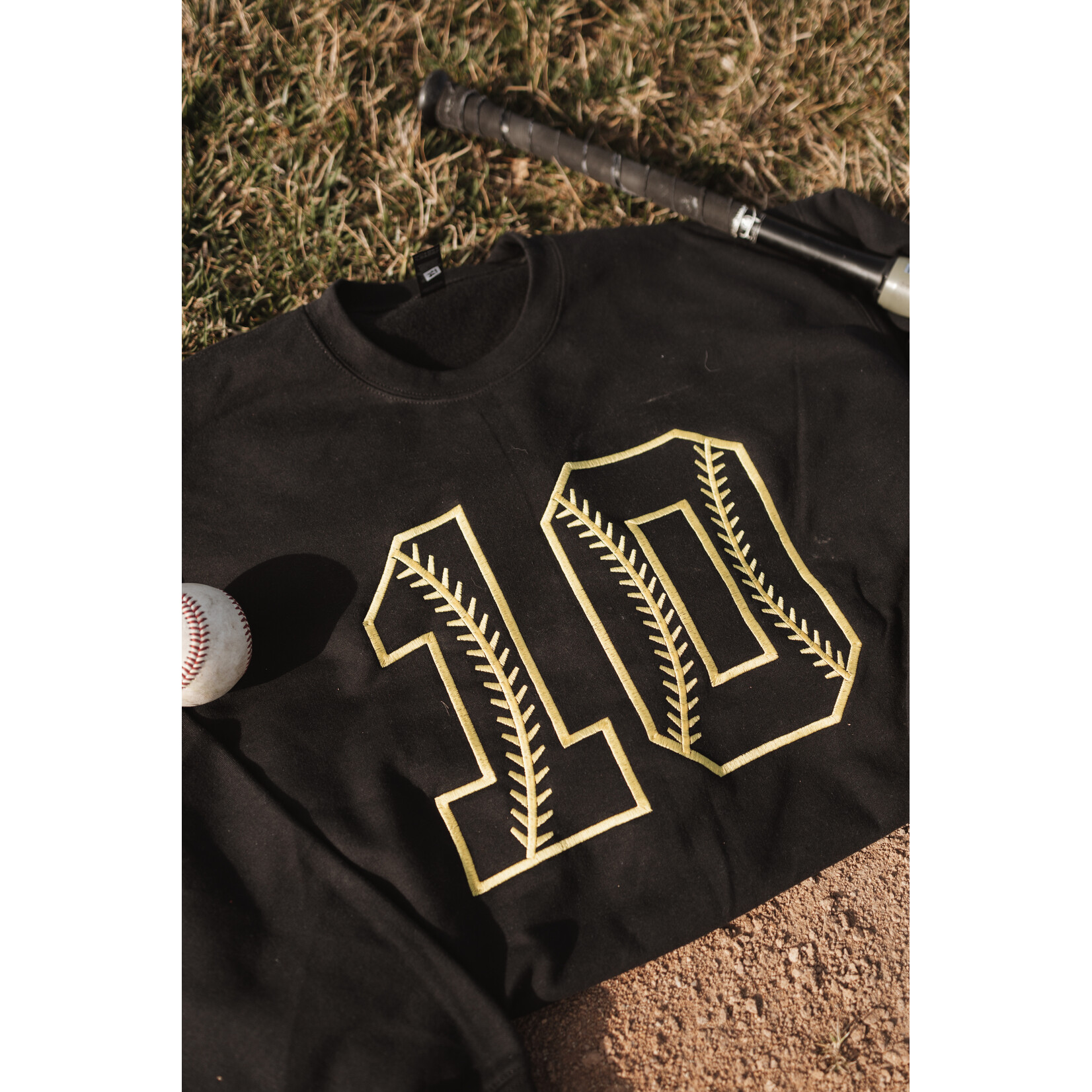 Gildan Custom Number Baseball/Softball Emb. Crew