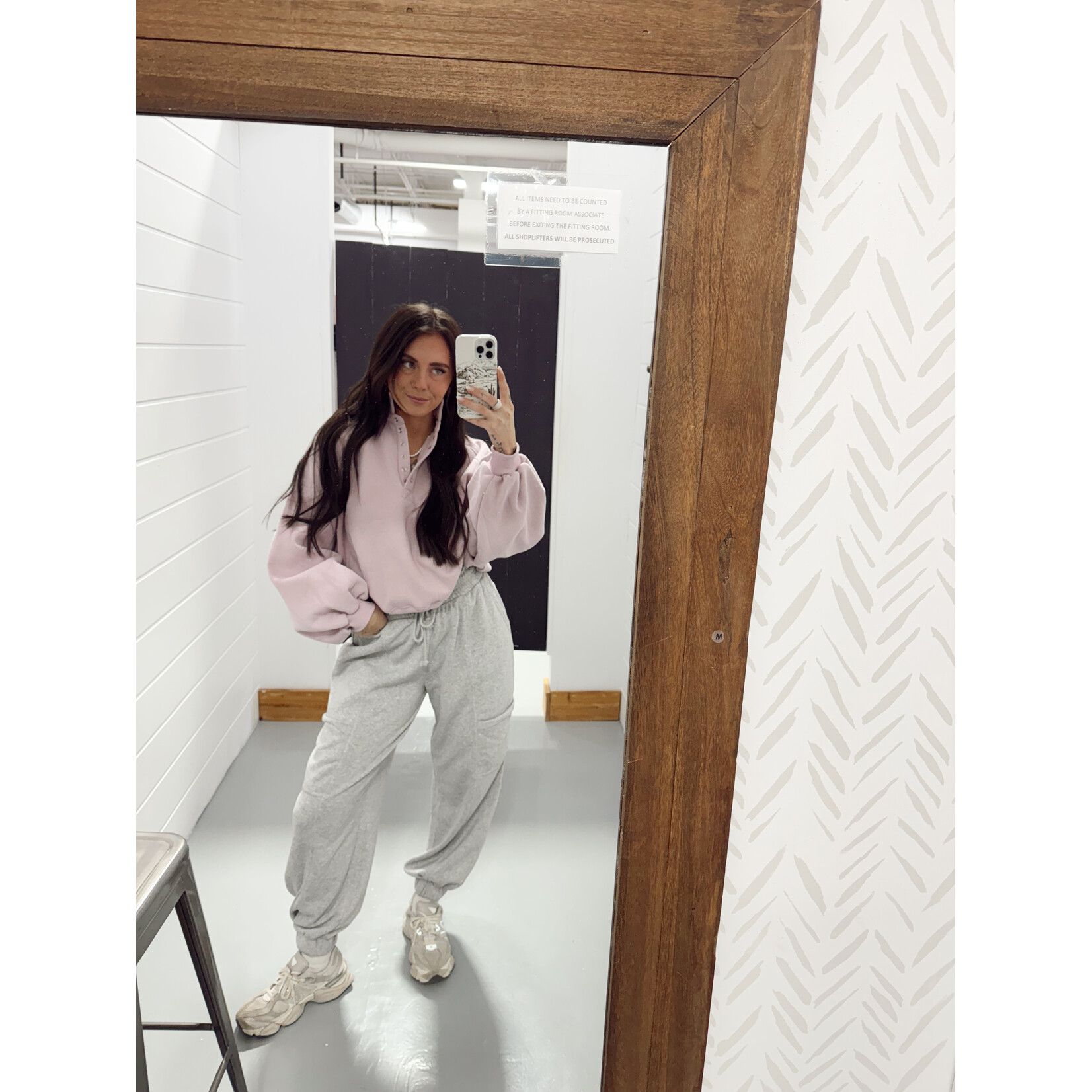 Ruffle Waist Burnout Jogger