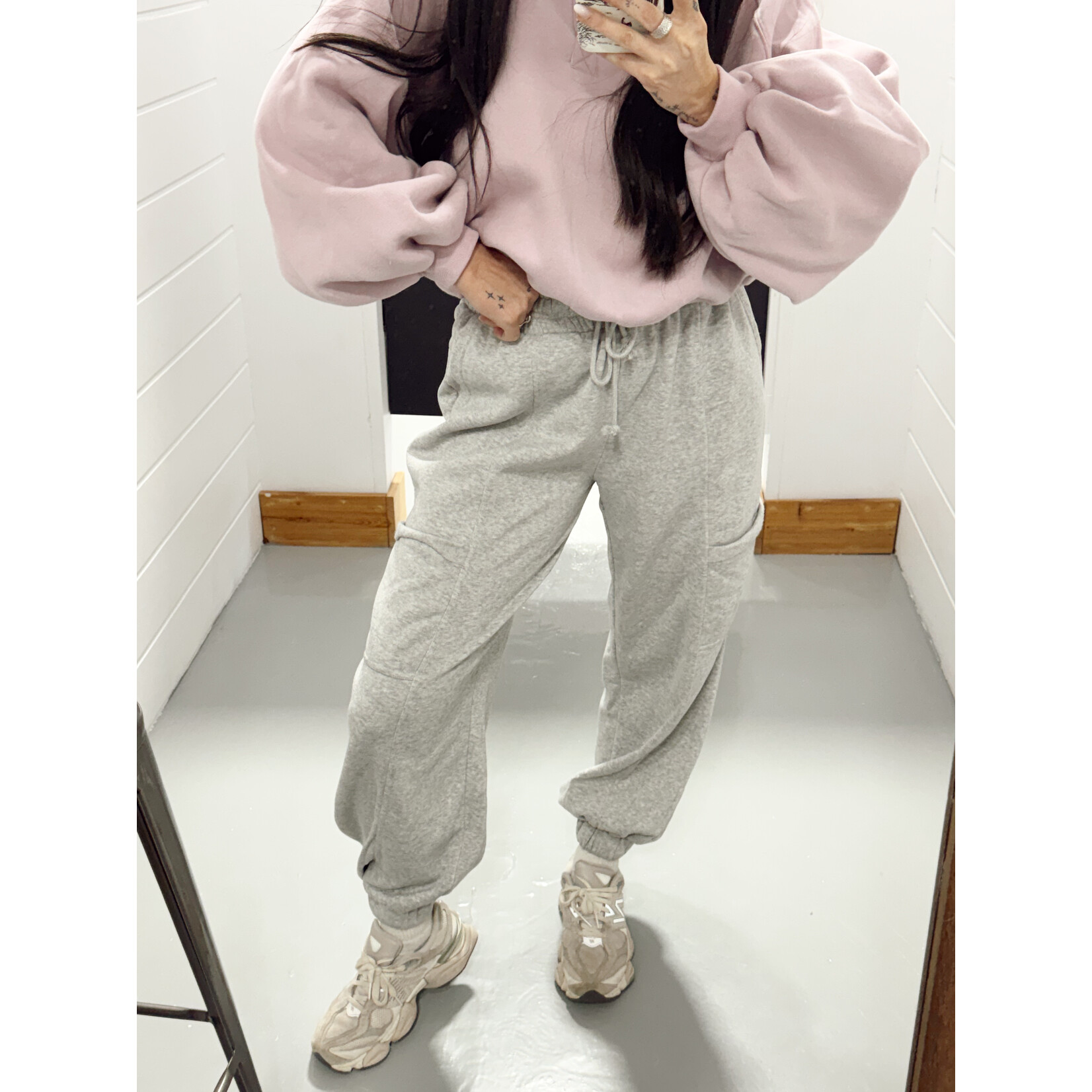 Ruffle Waist Burnout Jogger