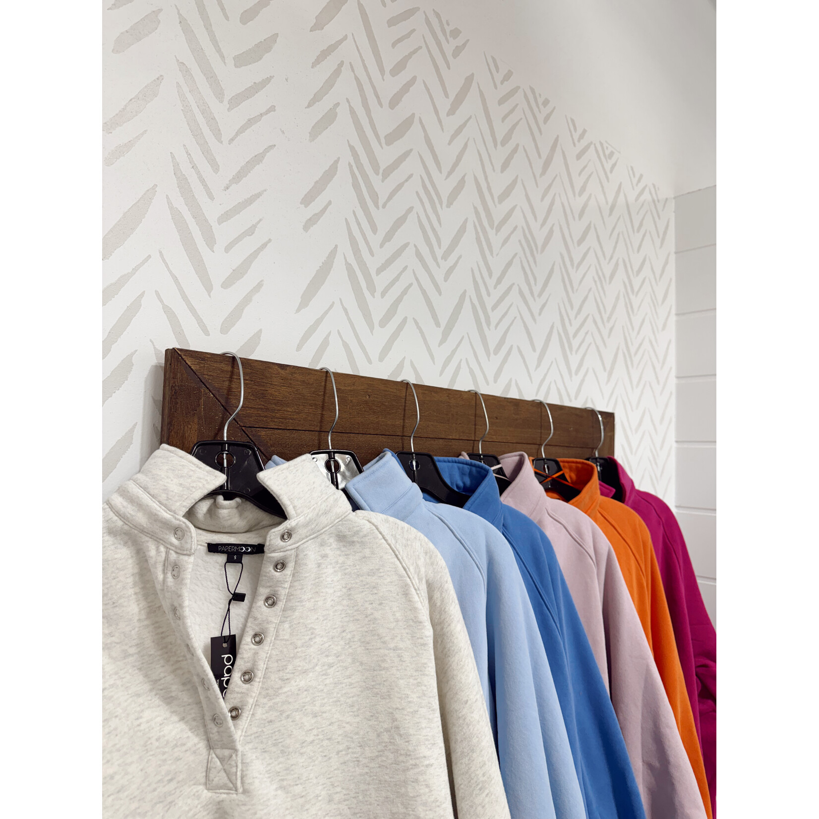 Snap Button Collared Sweater