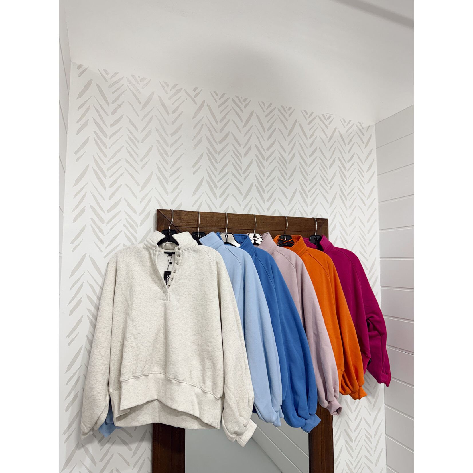 Snap Button Collared Sweater