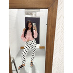 Polka Dots Elastic Waist Pants