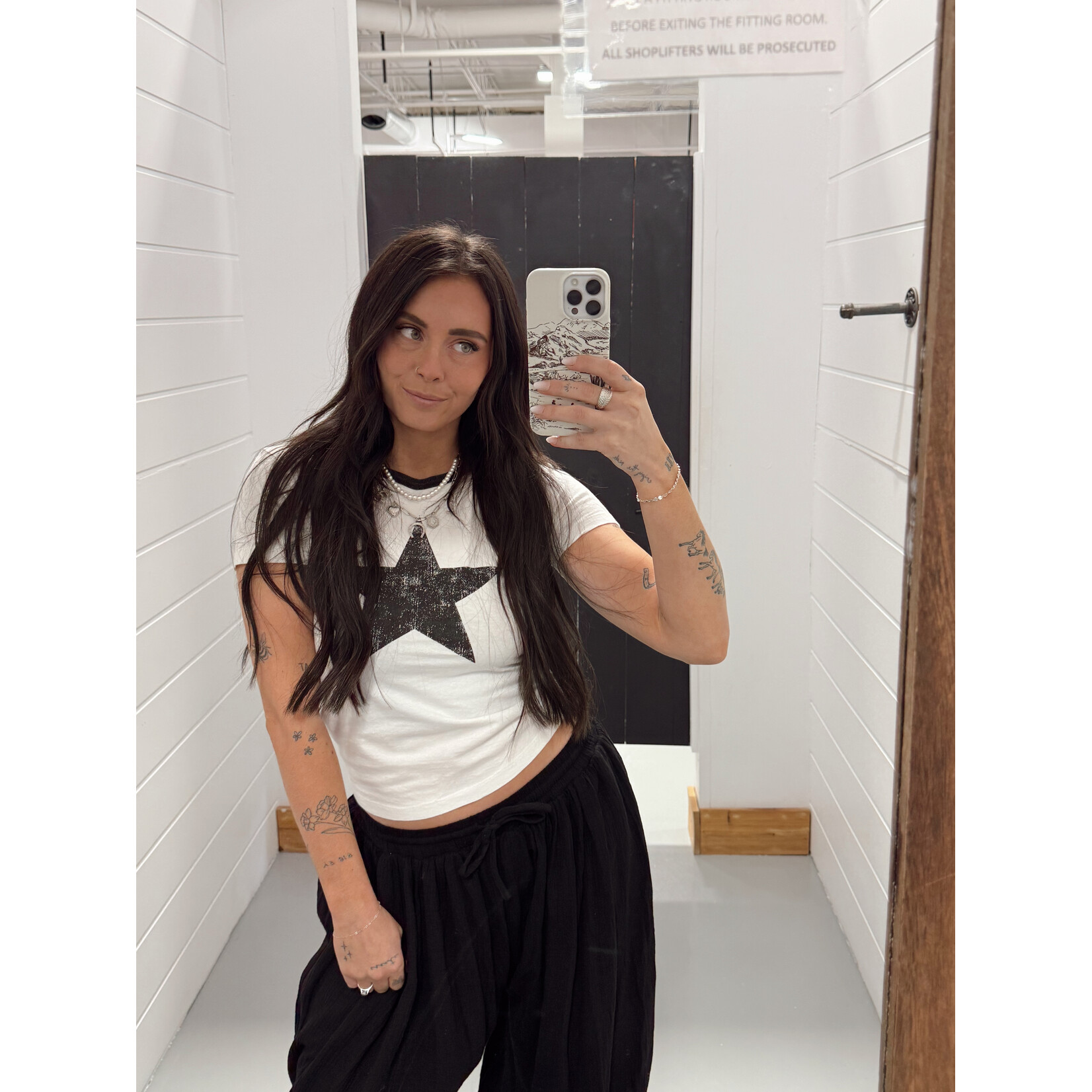 Contrast Star Baby Tee