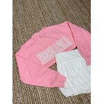 Nebraska Floral White Backing Sewn Mockneck