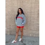 Cotton Collective Nebraska Sewn Striped Hoodie