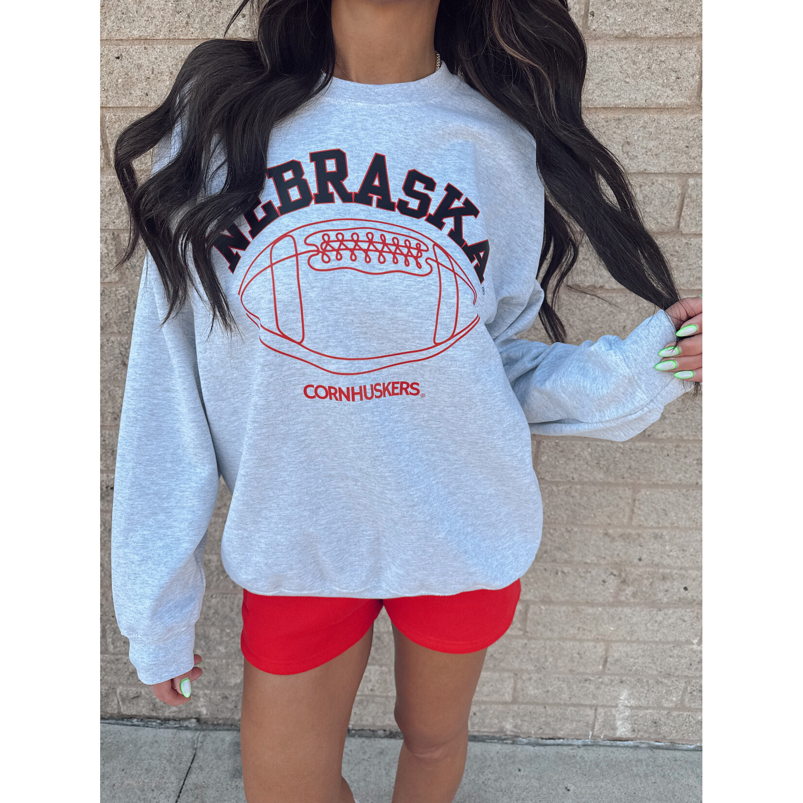 Gildan Nebraska Football Sketch Crew