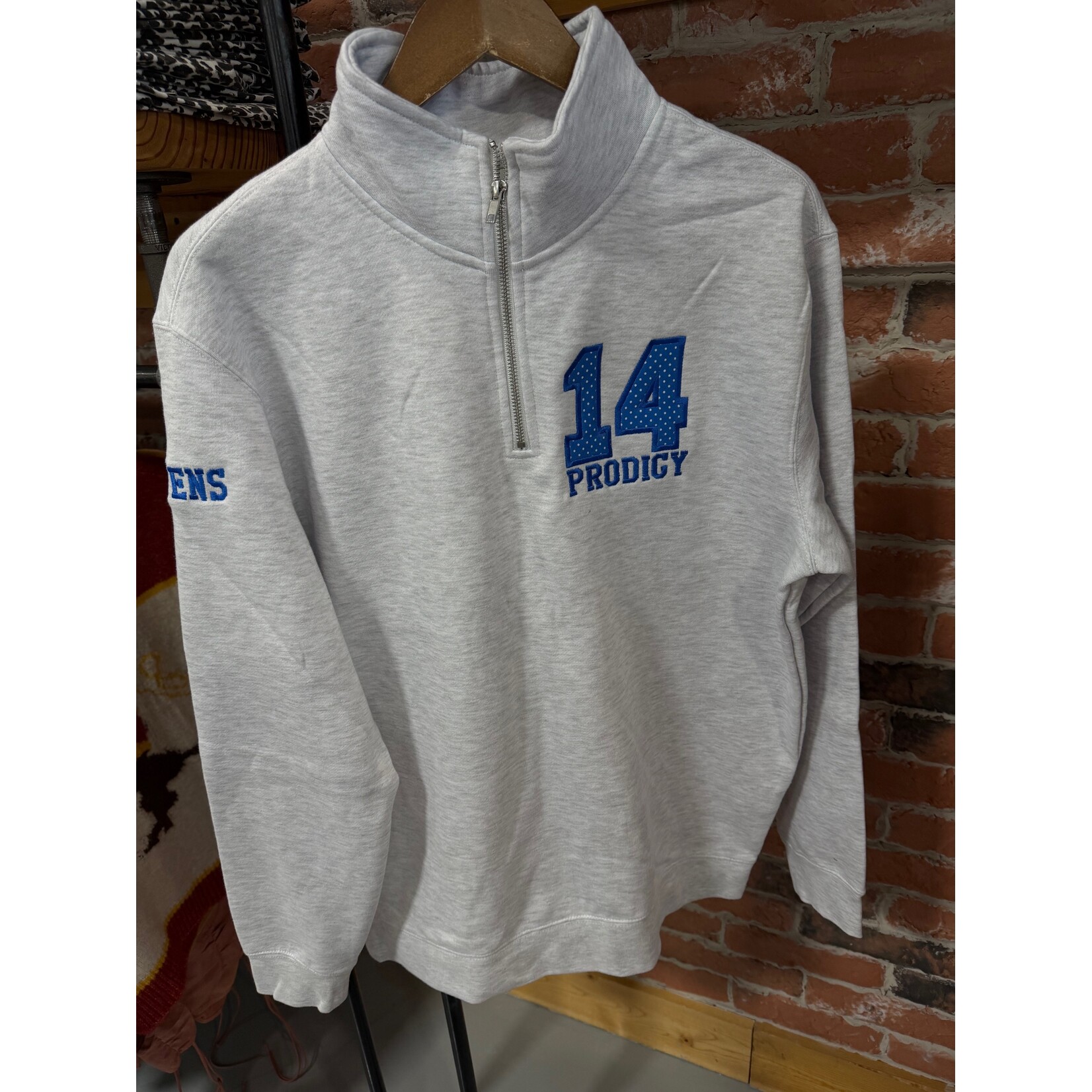 Independent Trading Co Custom Fabric Embroidered Quarter Zip