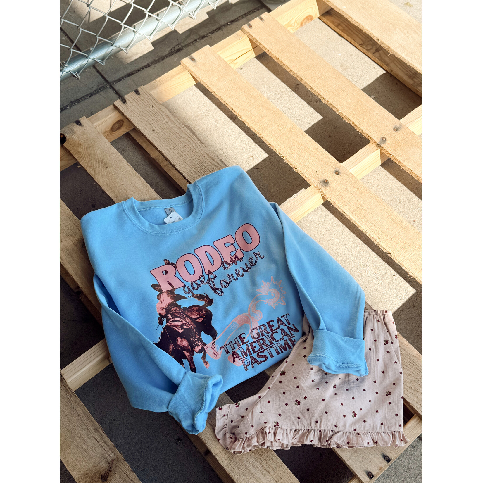 Gildan Rodeo Goes On Forever Crew