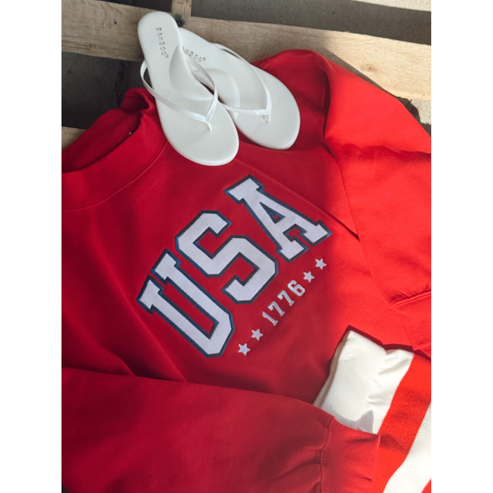 USA Emb. Mockneck