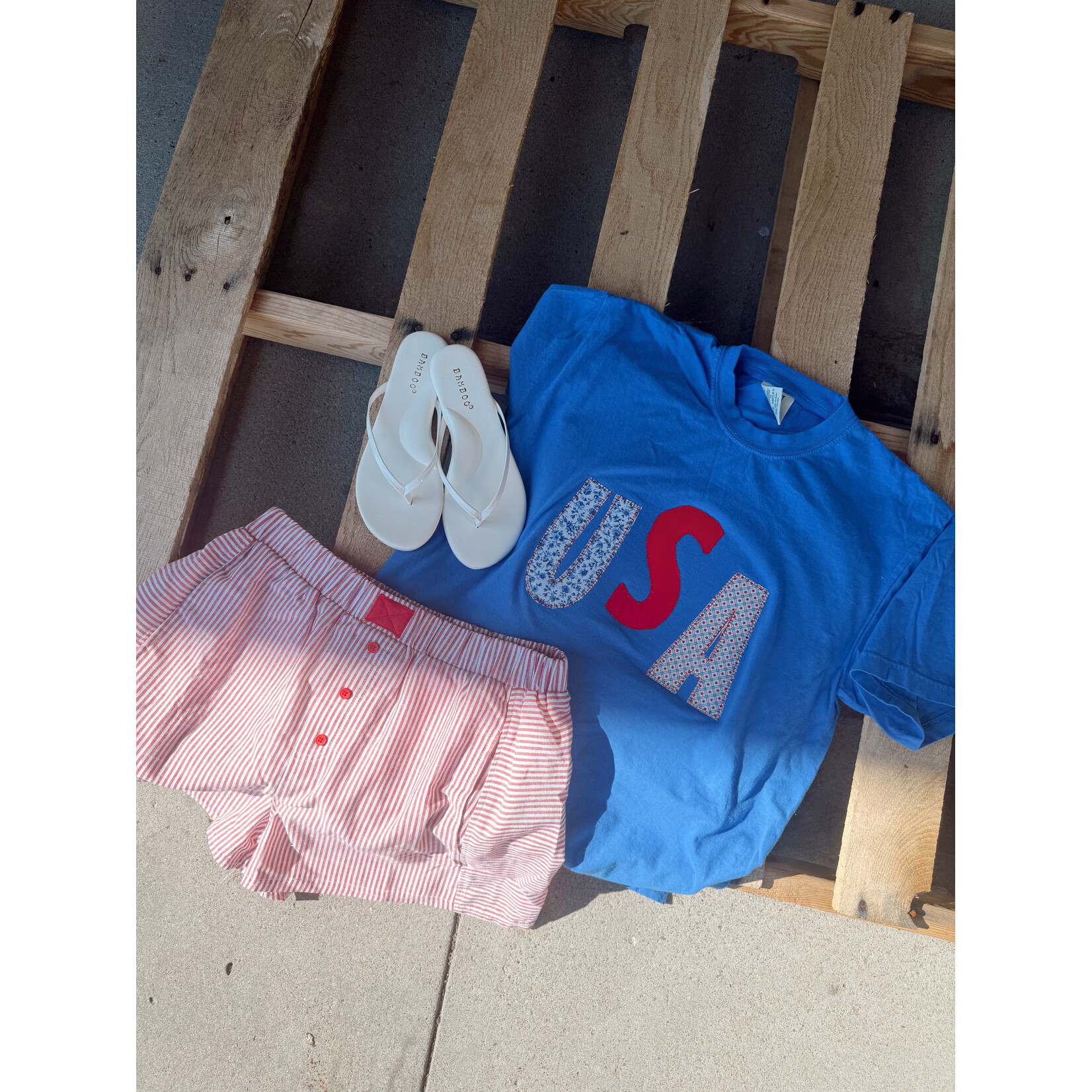 Patchwork USA Tee