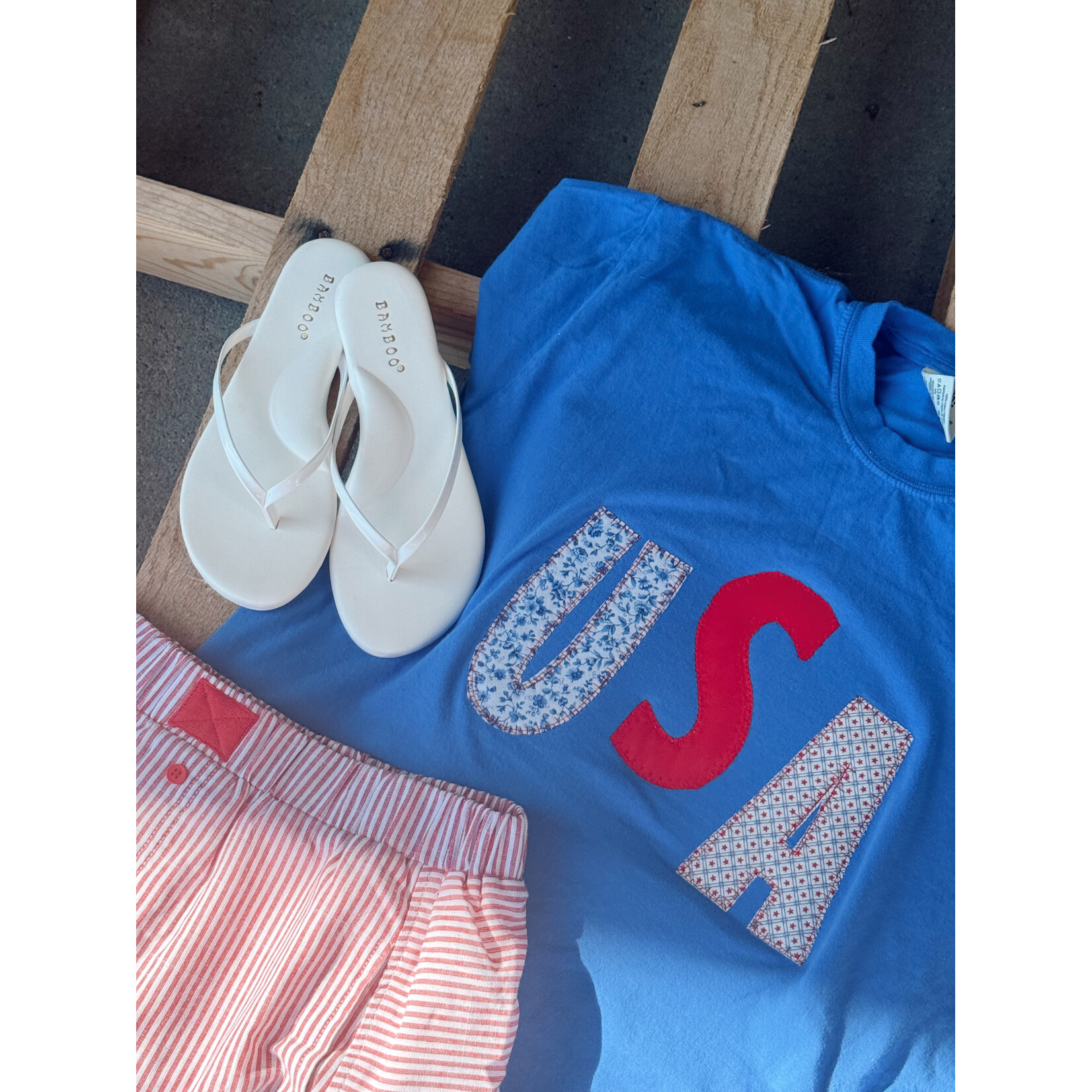 Patchwork USA Tee