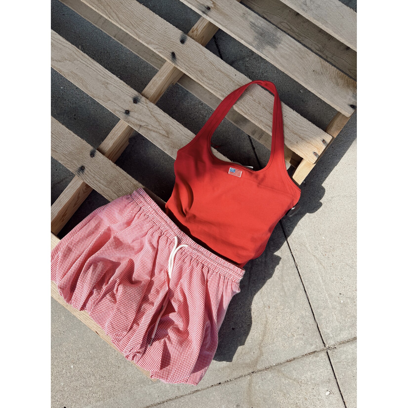 American Flag Halter Neck Tank