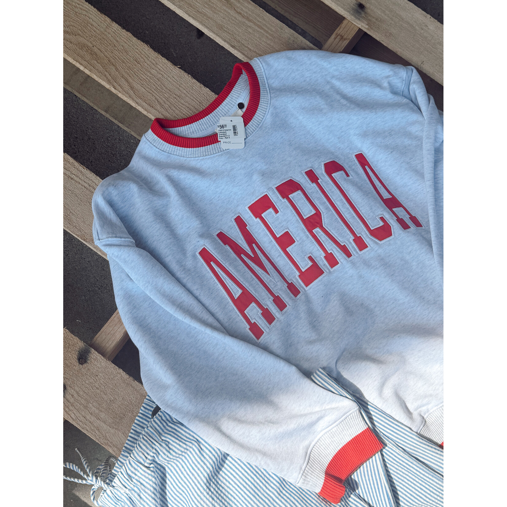 America Crewneck Oversized Sweatshirt
