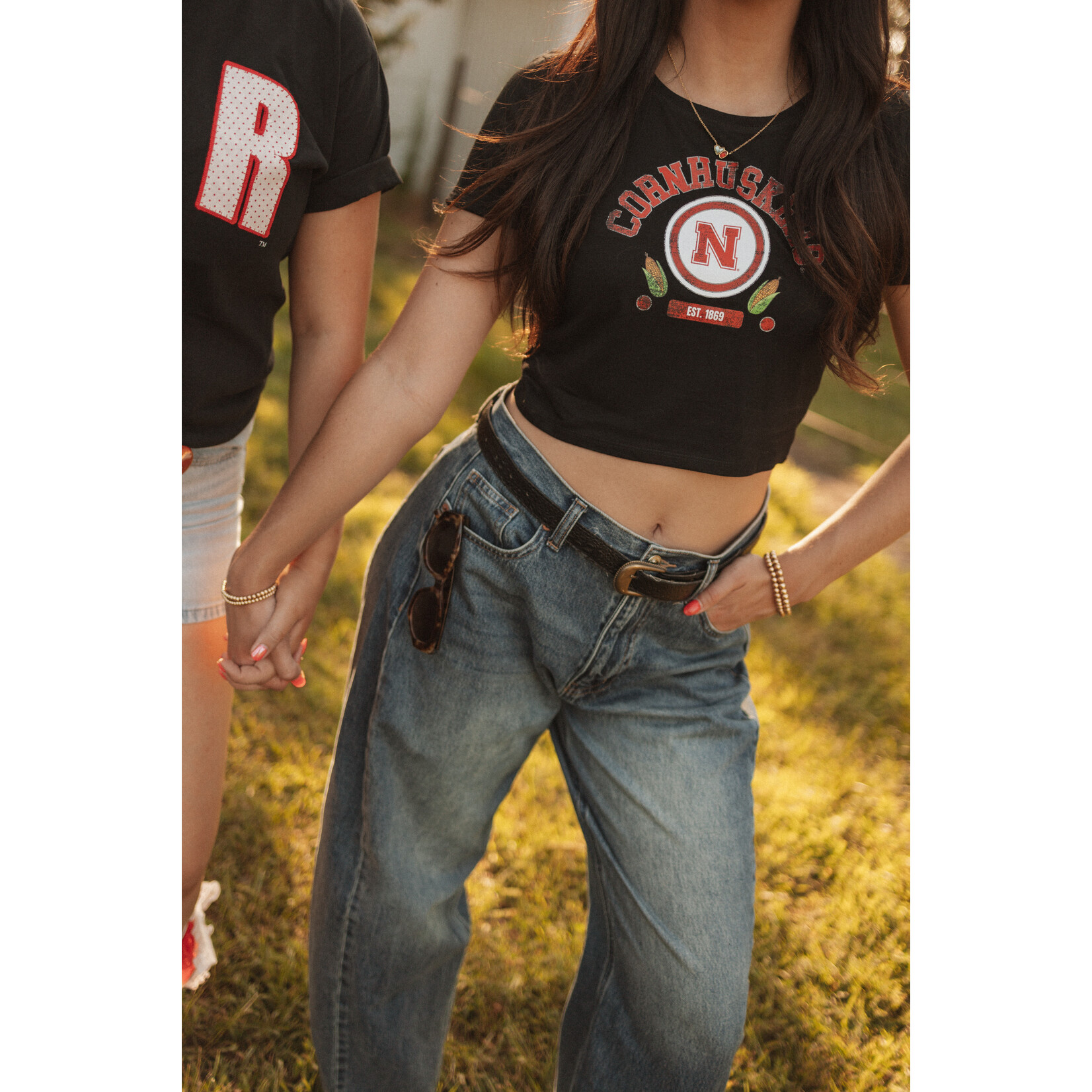 Bella+Canvas Cornhuskers Est. 1869 Circle Baby Tee