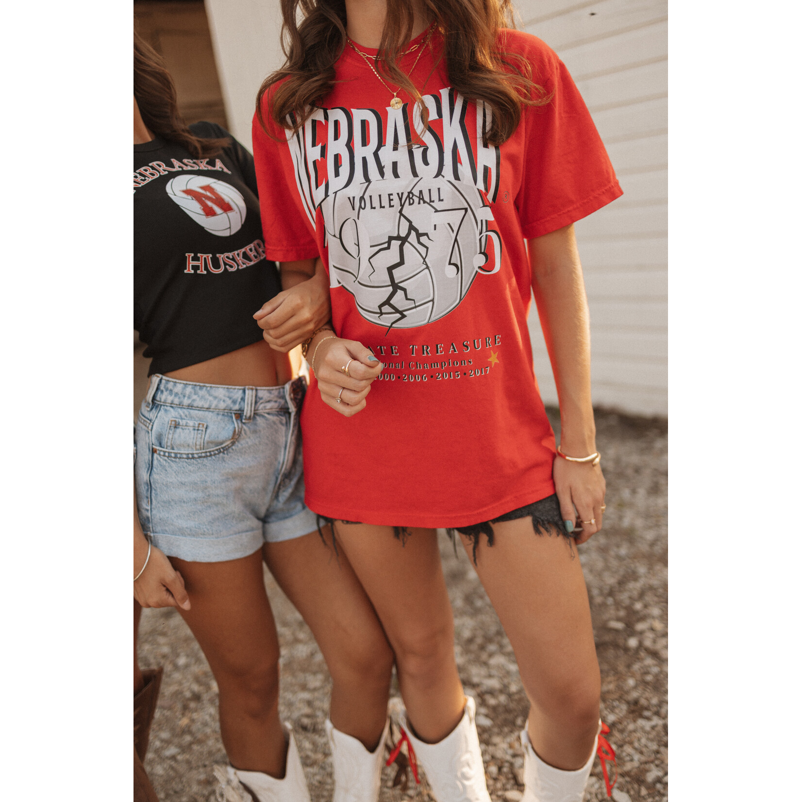 comfort colors Nebraska Volleyball Lightning Tee