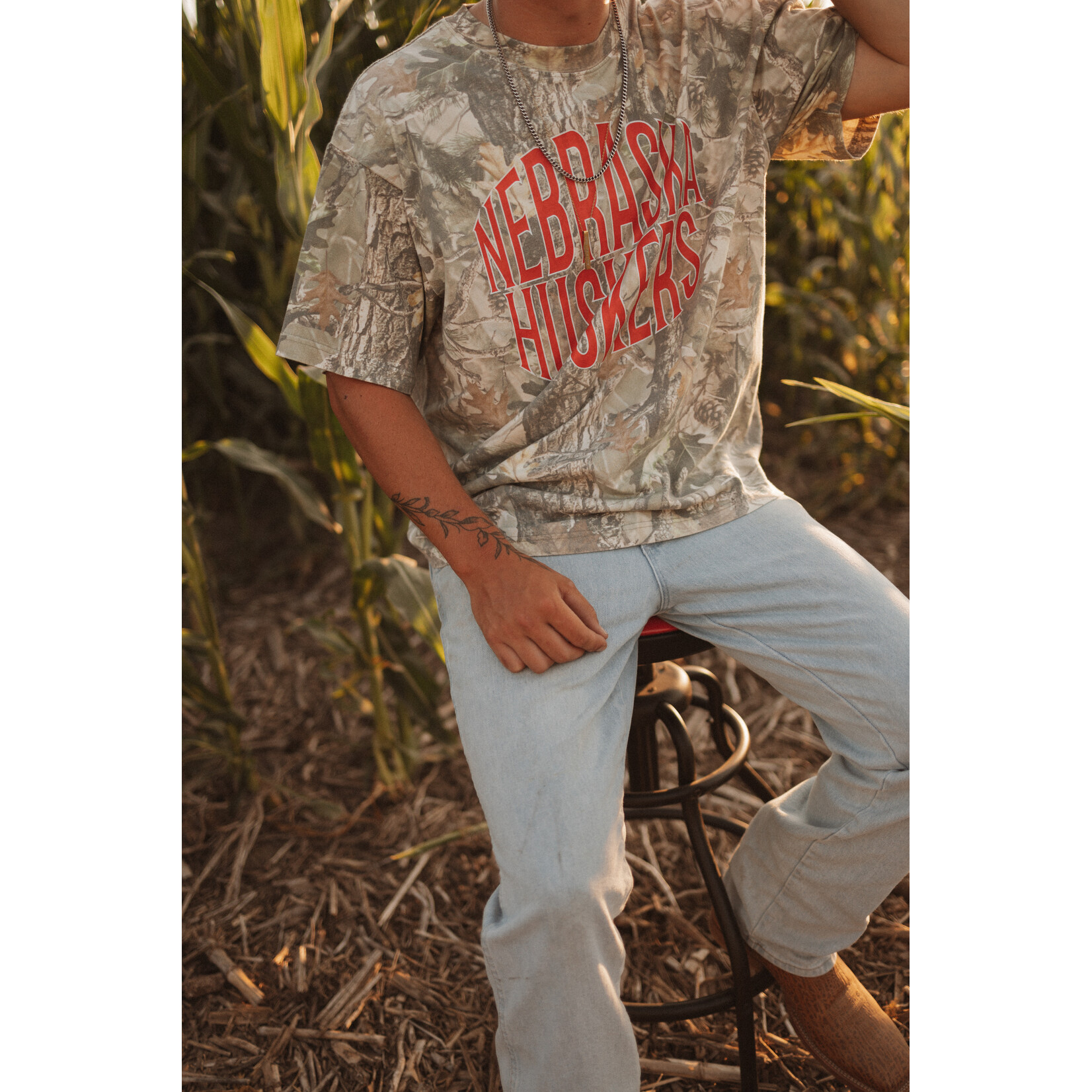 Cotton Collective Nebraska Huskers Bulge Tee