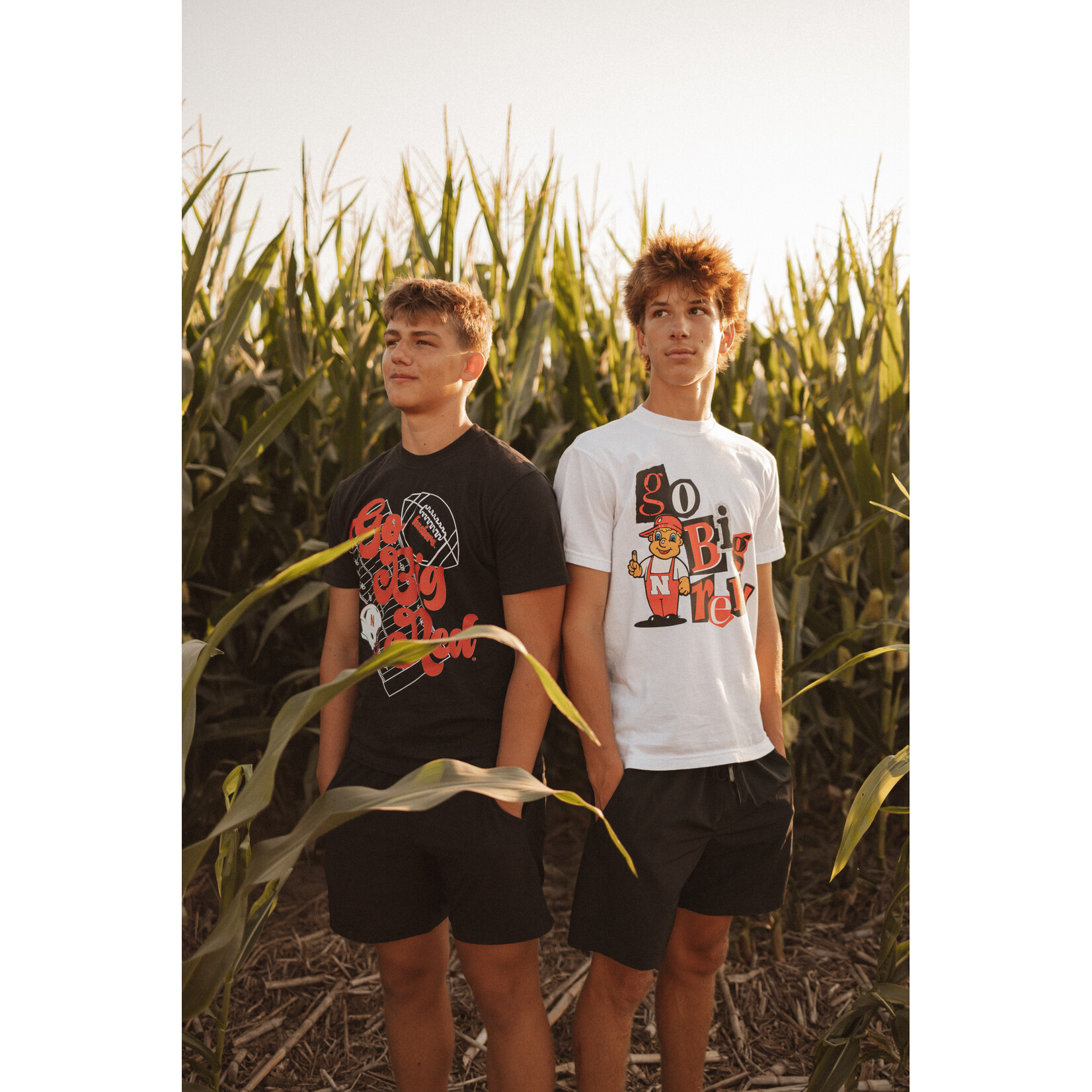 comfort colors Go Big Red Field Helmet Tee