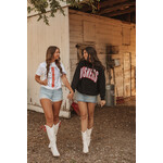 comfort colors Volleyball Corn Split Tee