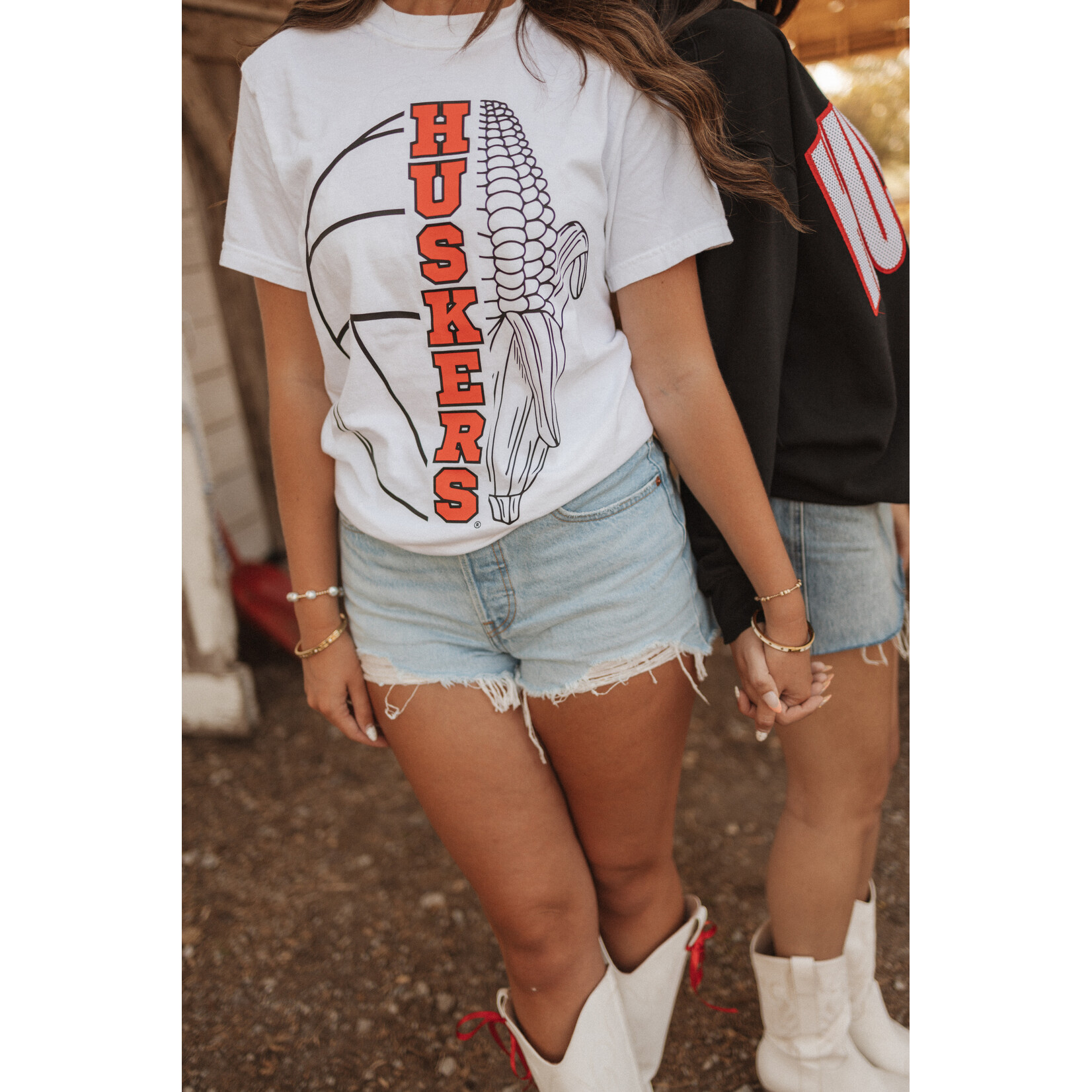 comfort colors Volleyball Corn Split Tee