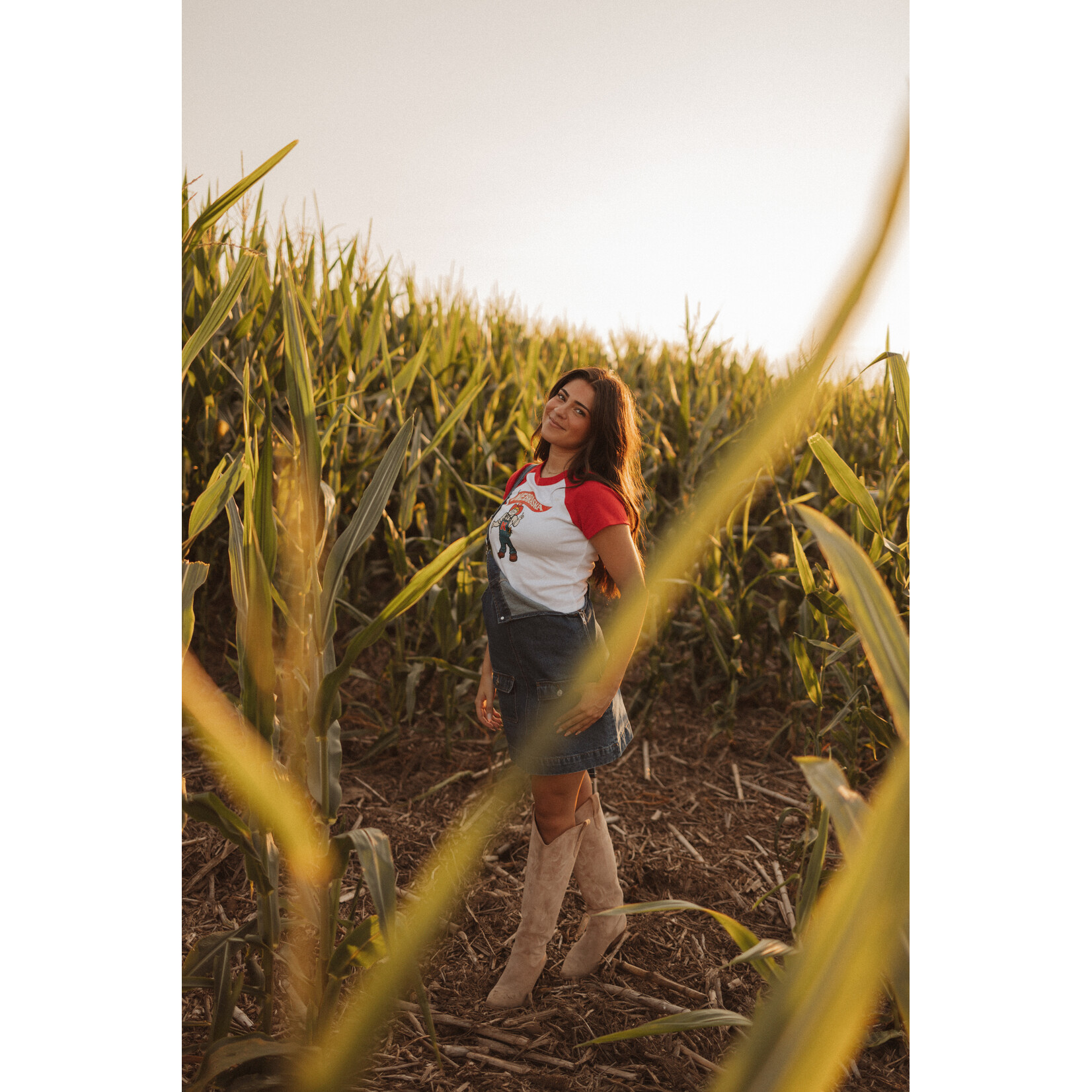 Bella+Canvas Herbie with Flag Raglan Baby Tee