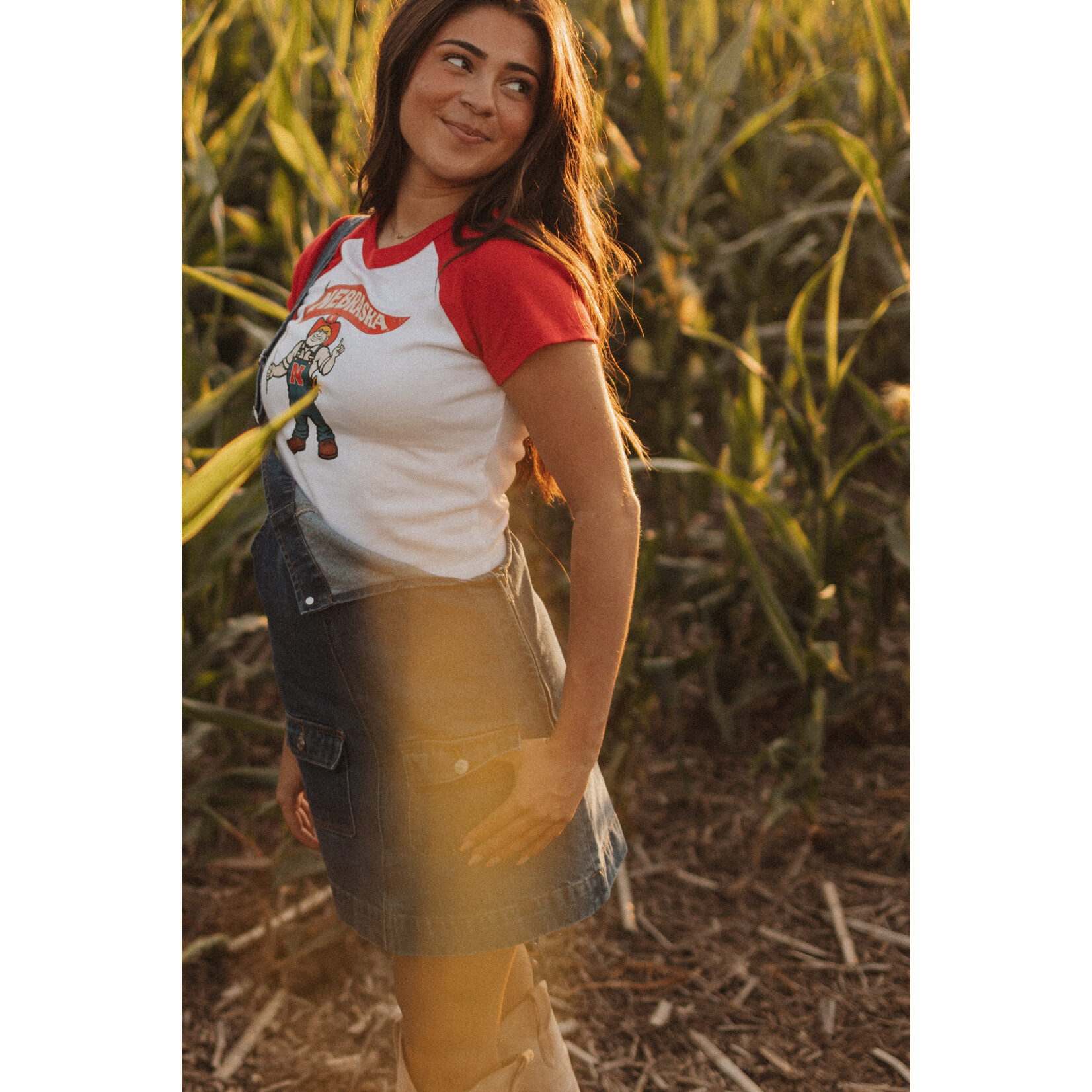 Bella+Canvas Herbie with Flag Raglan Baby Tee