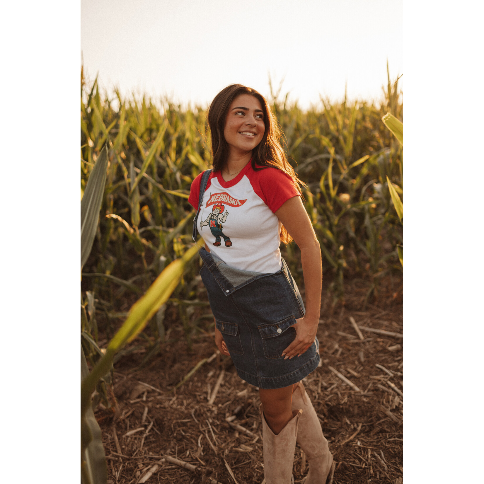 Bella+Canvas Herbie with Flag Raglan Baby Tee