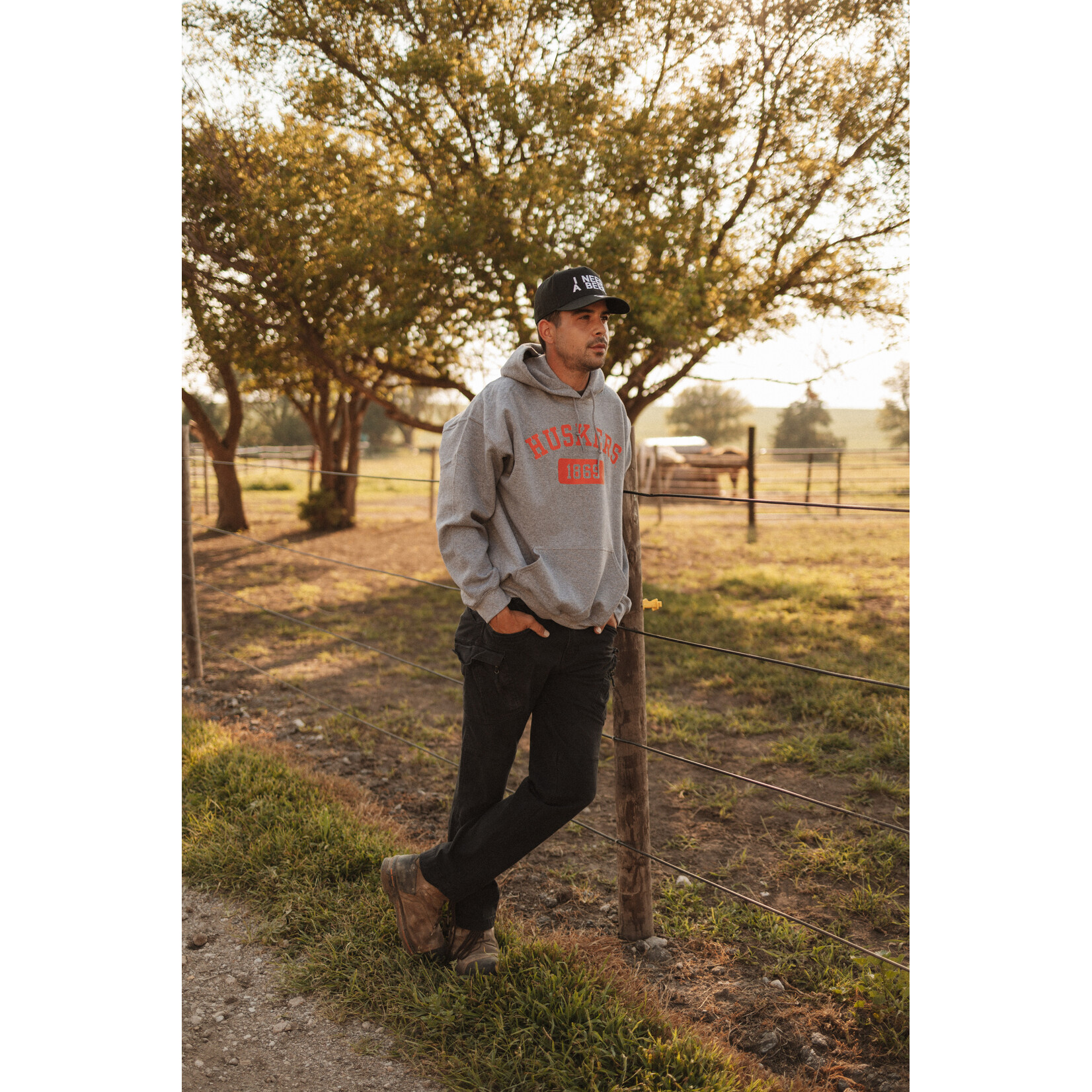 Gildan Huskers 1869 Vintage Track Hoodie