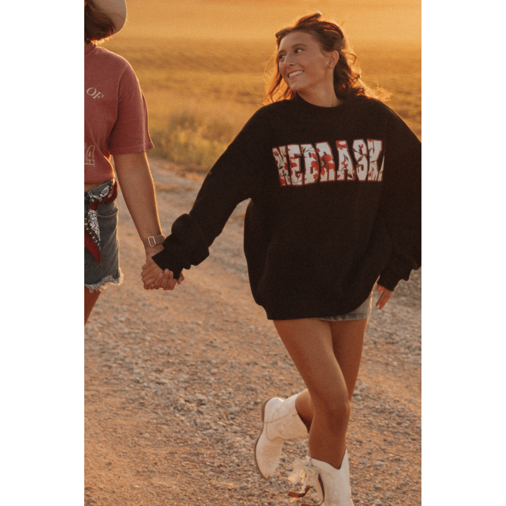 Nebraska Floral Mockneck