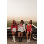 Huskers Patchwork Mockneck