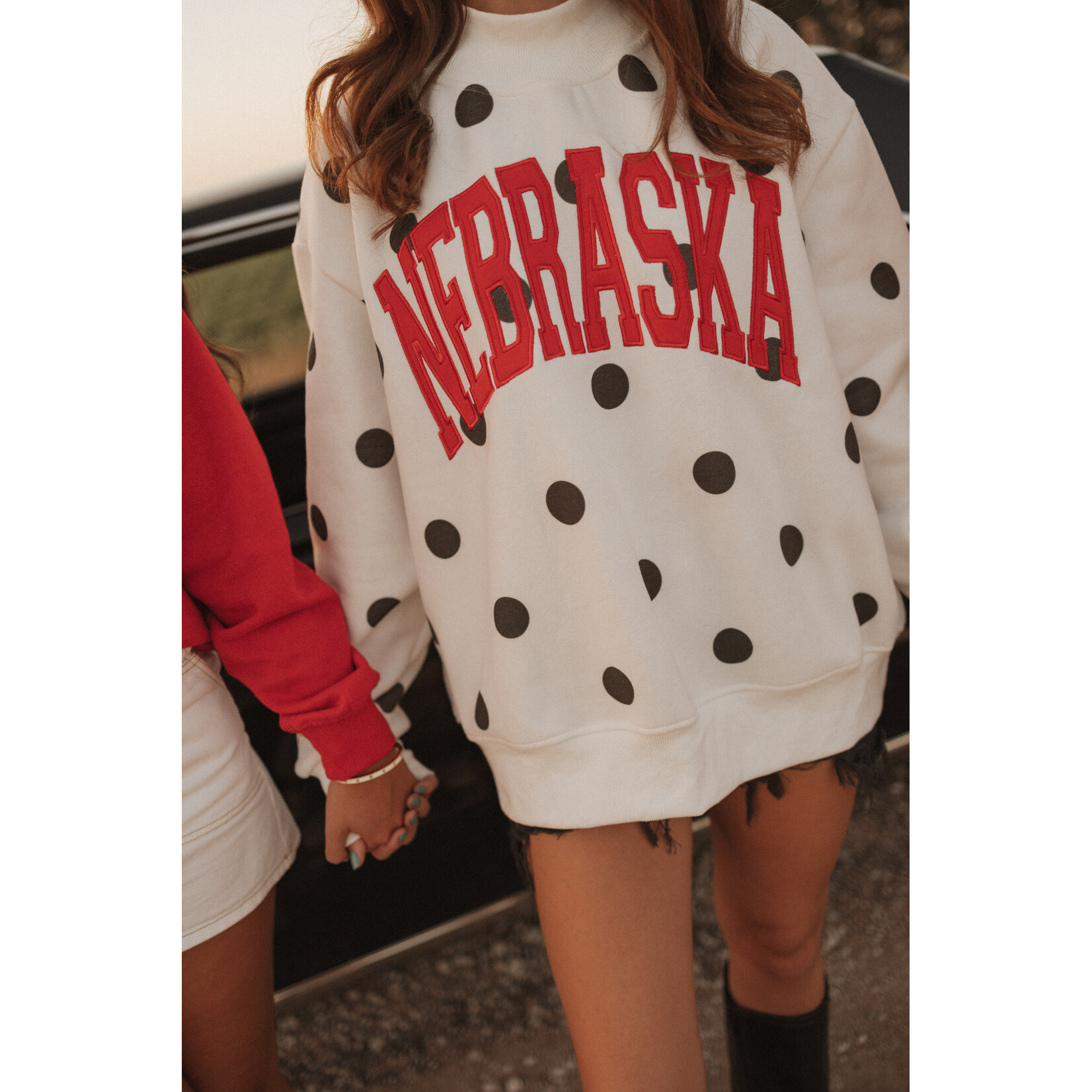 Nebraska Polka Dot Mockneck
