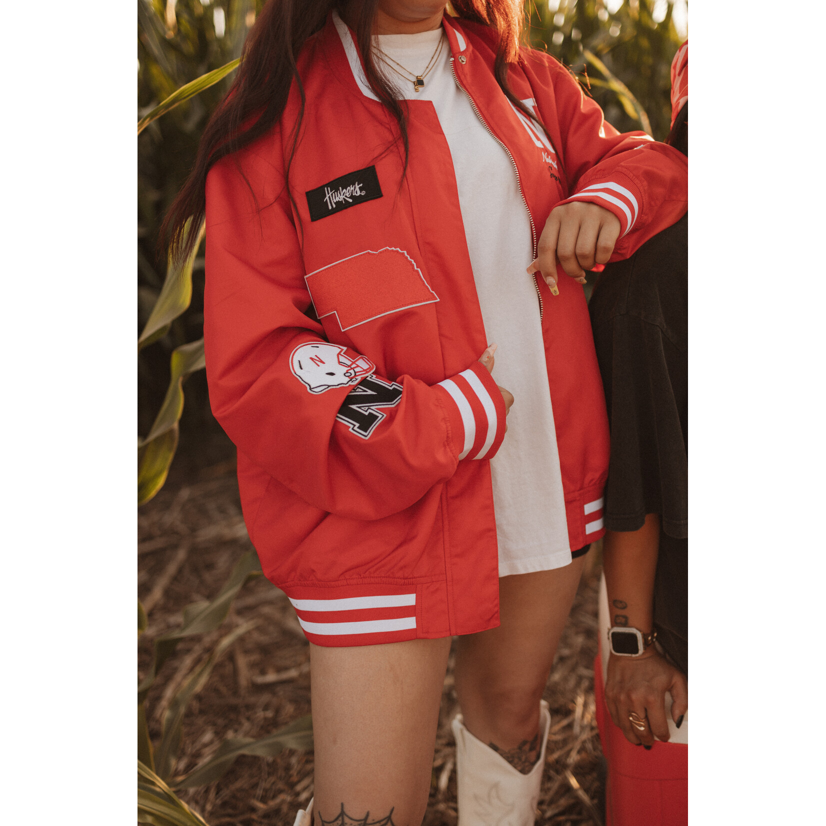NE Embroidered Patch Jacket