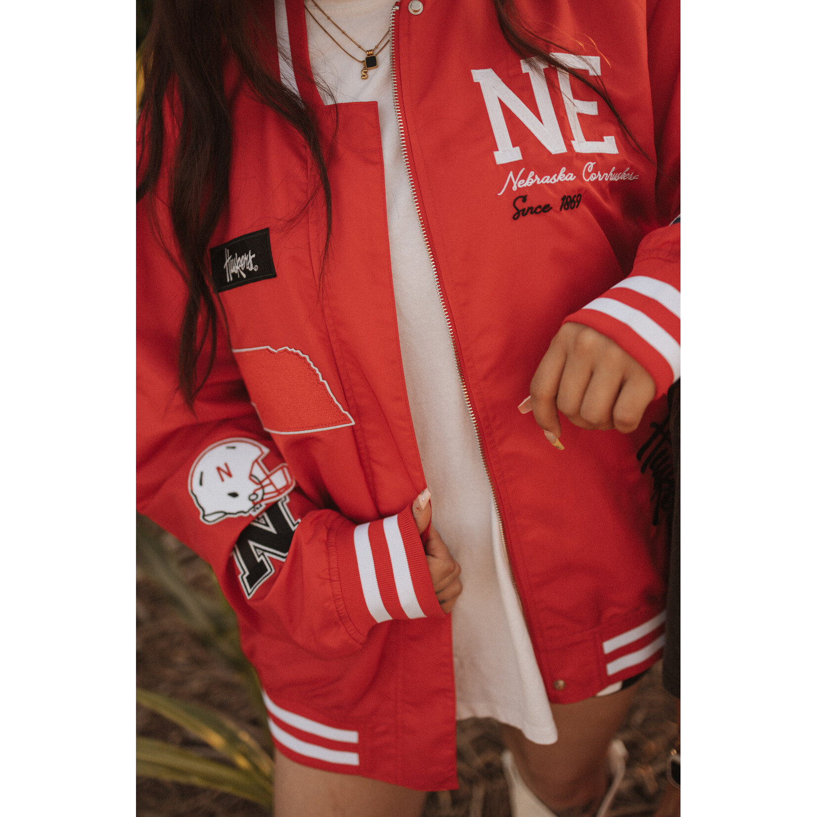 NE Embroidered Patch Jacket