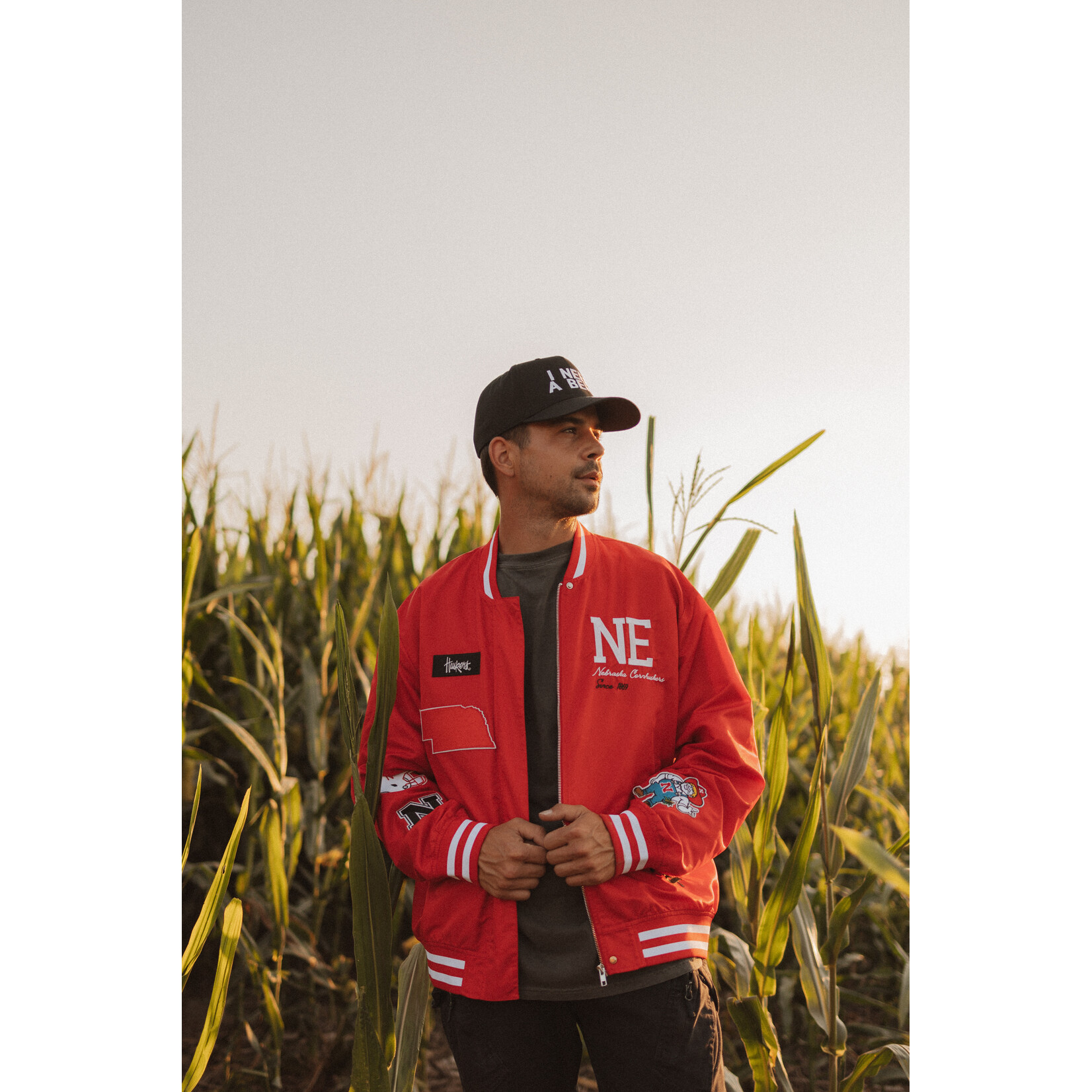 NE Embroidered Patch Jacket